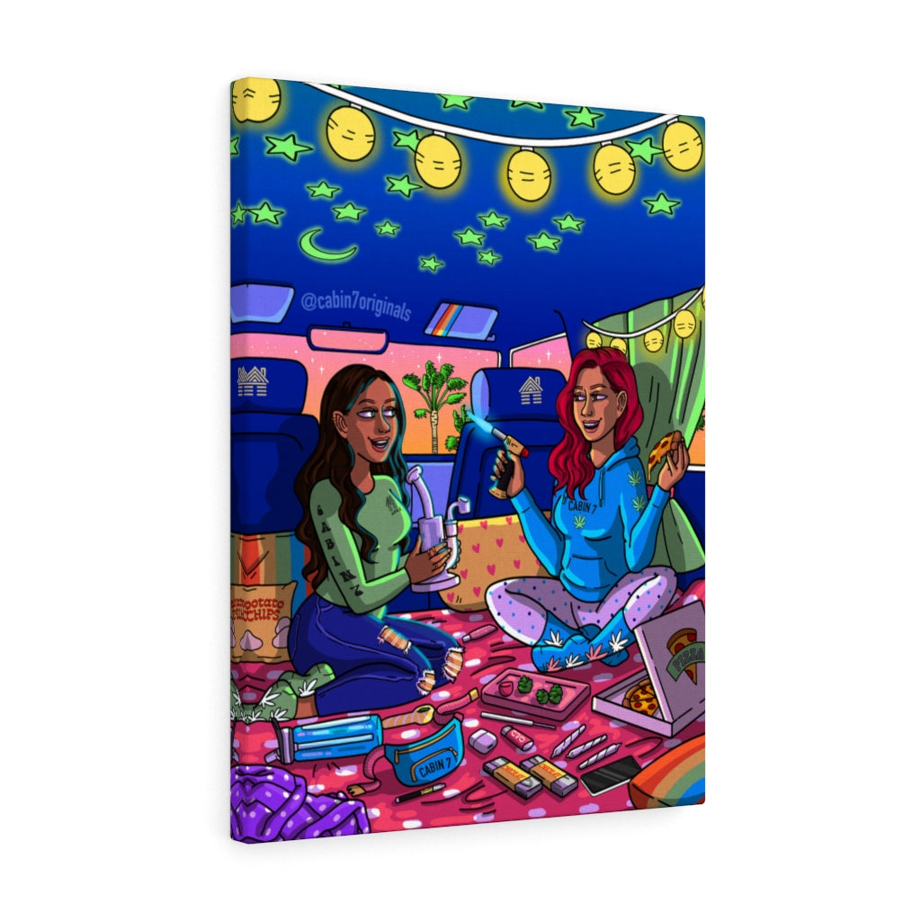 "Pizza & Dabs" Canvas Print