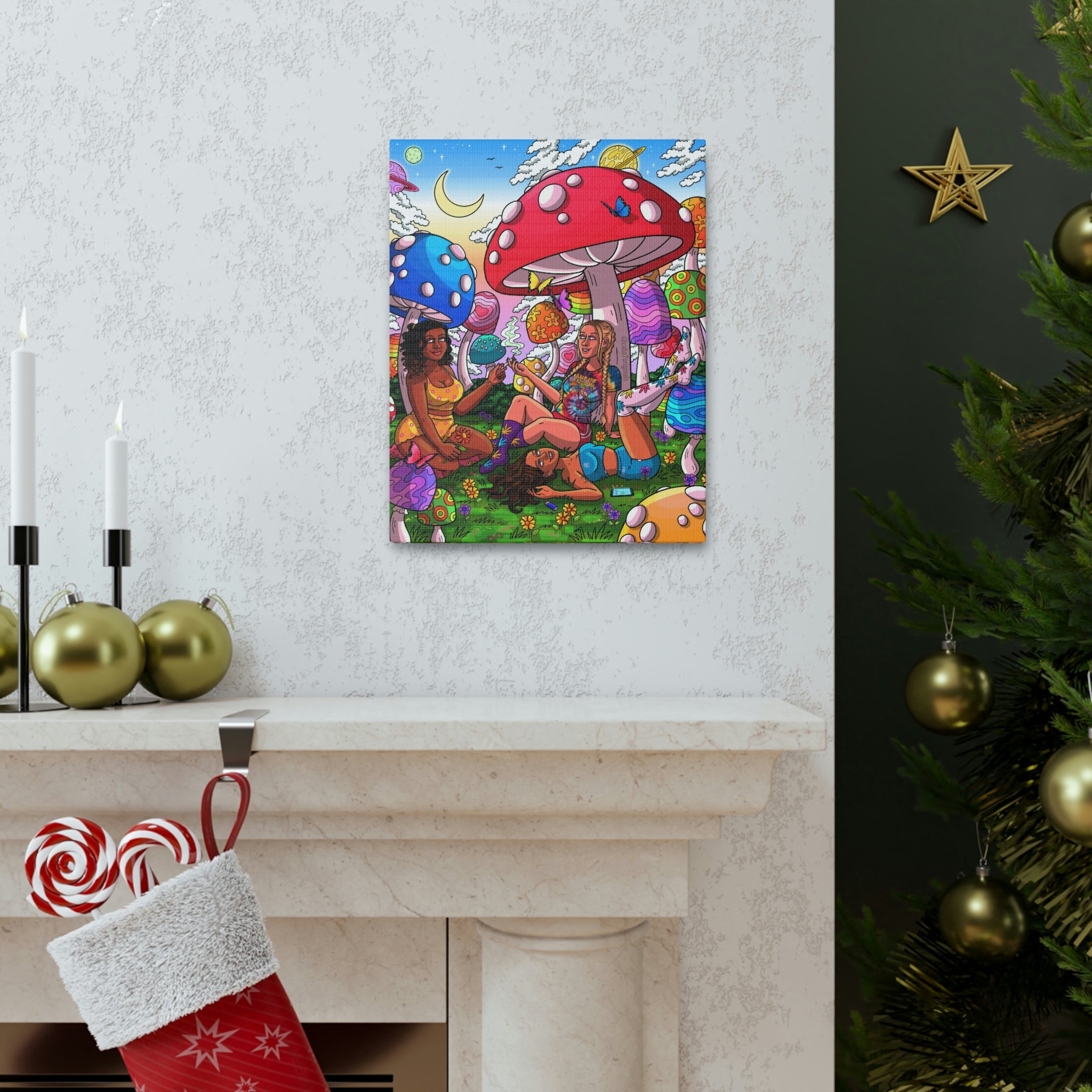 "Mushroom Meadow" Canvas Print