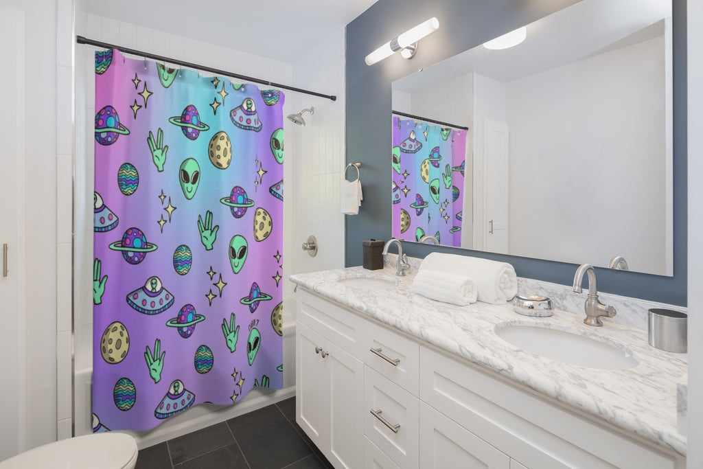 Aliens Shower Curtain