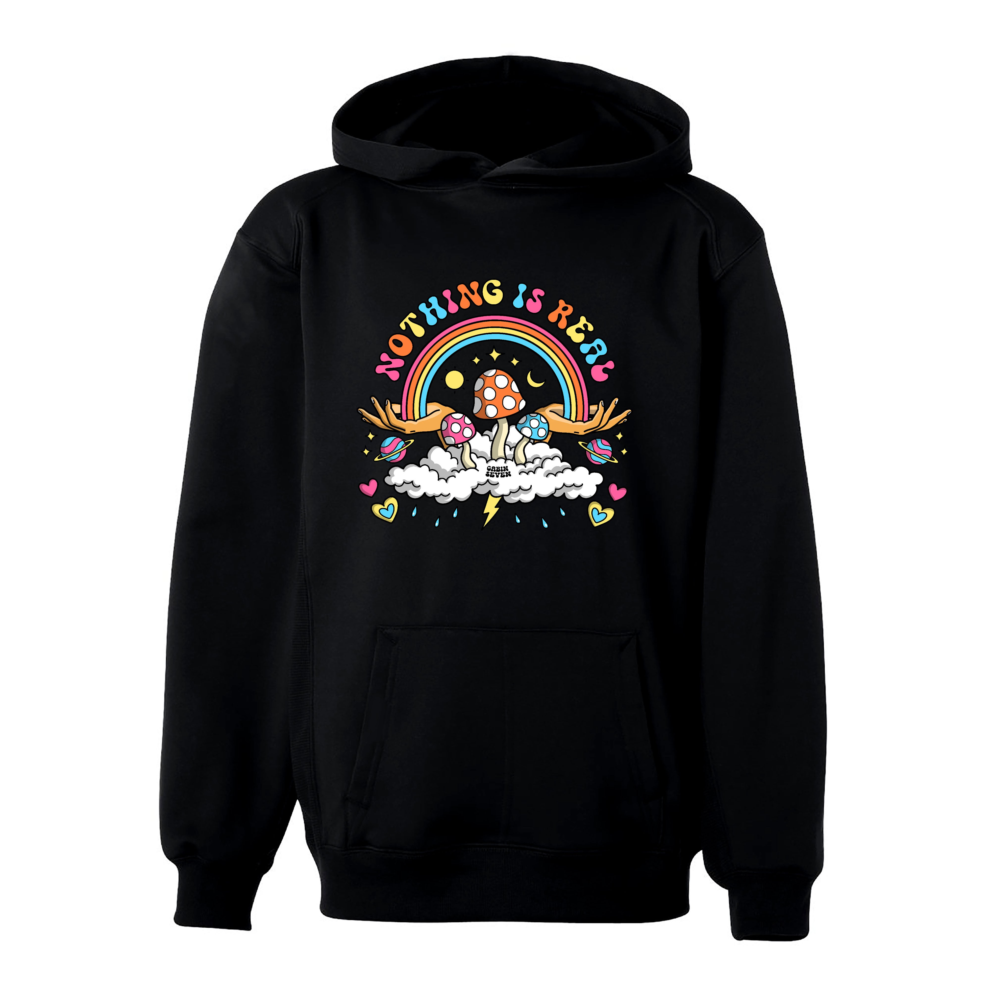 Nothing Is Real Hoodie - BLACK