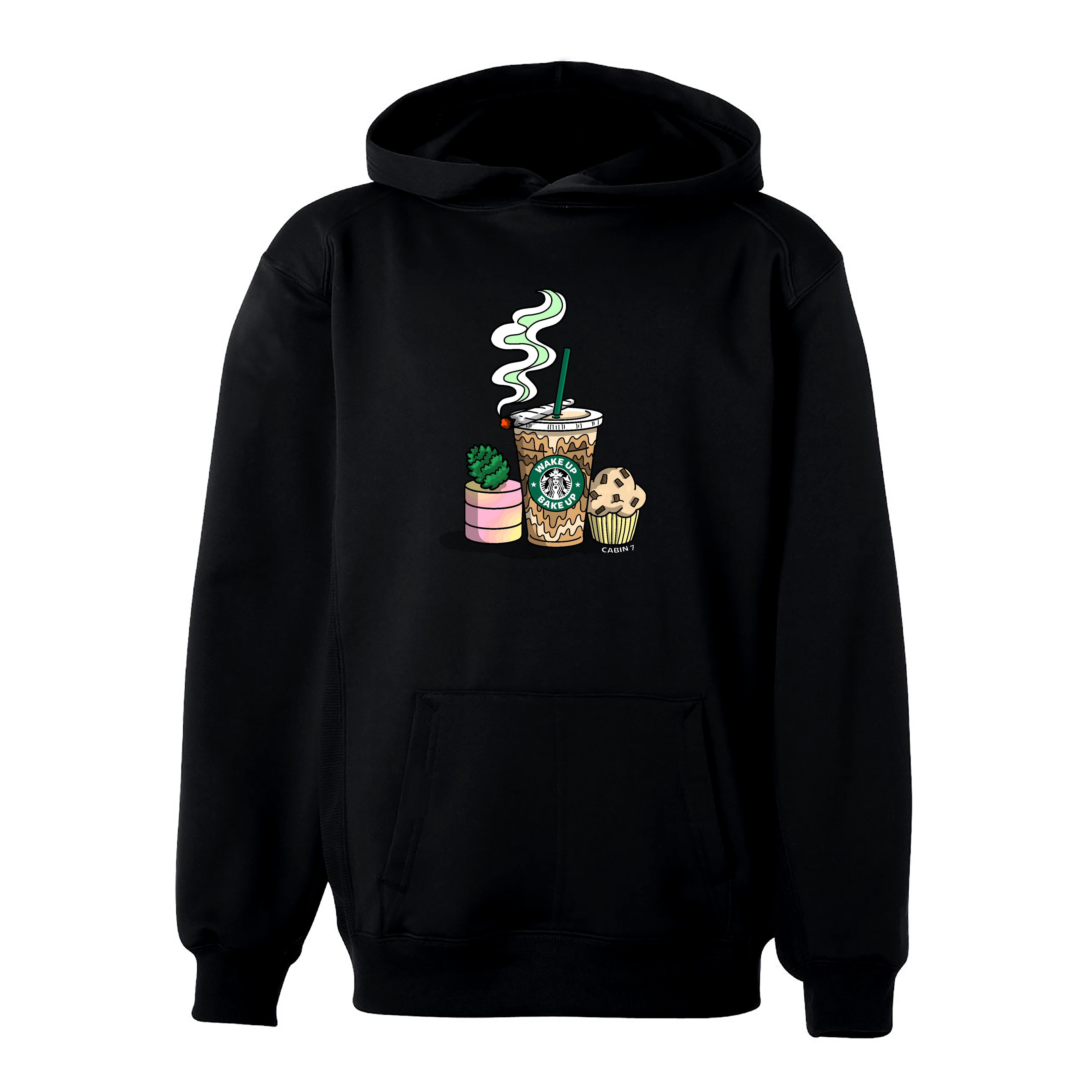 Wake & Bake Hoodie - BLACK