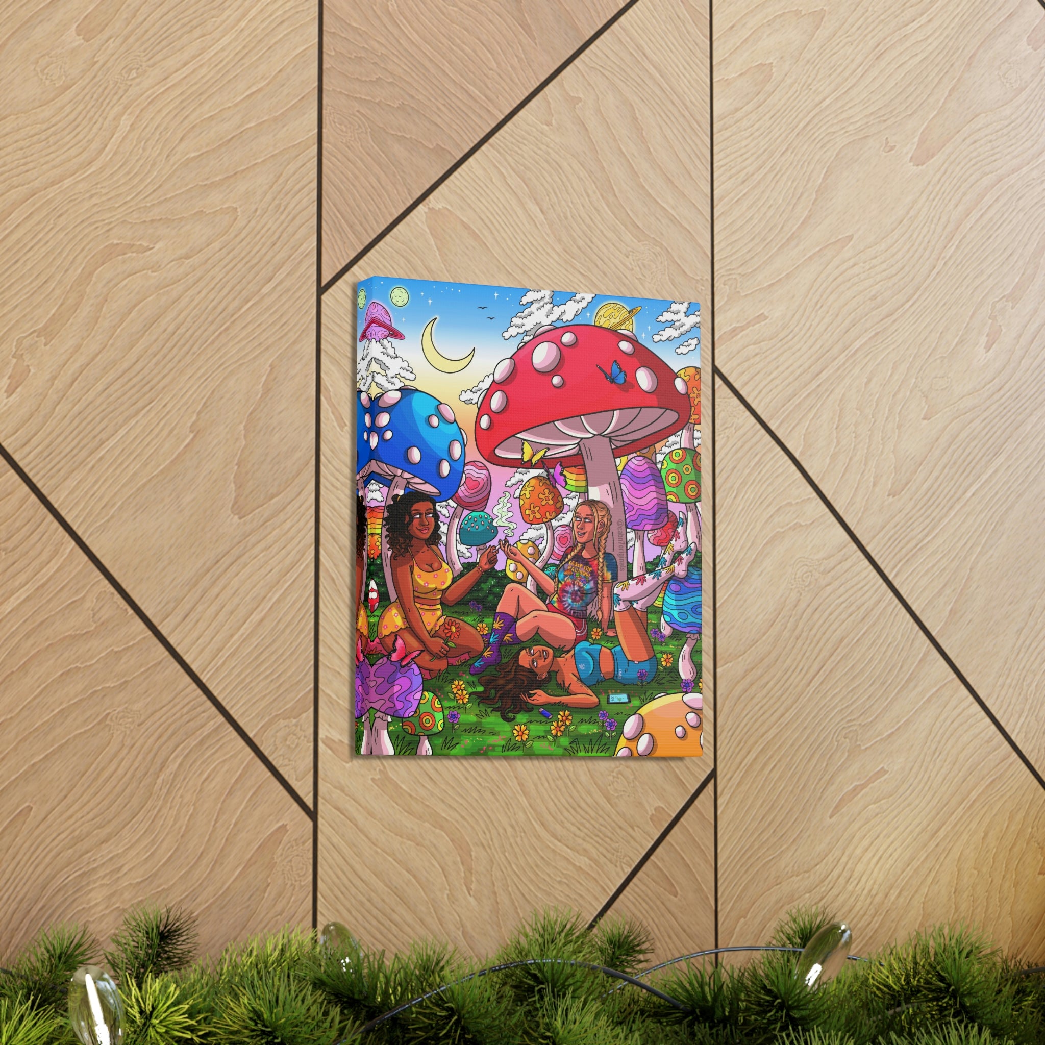 "Mushroom Meadow" Canvas Print