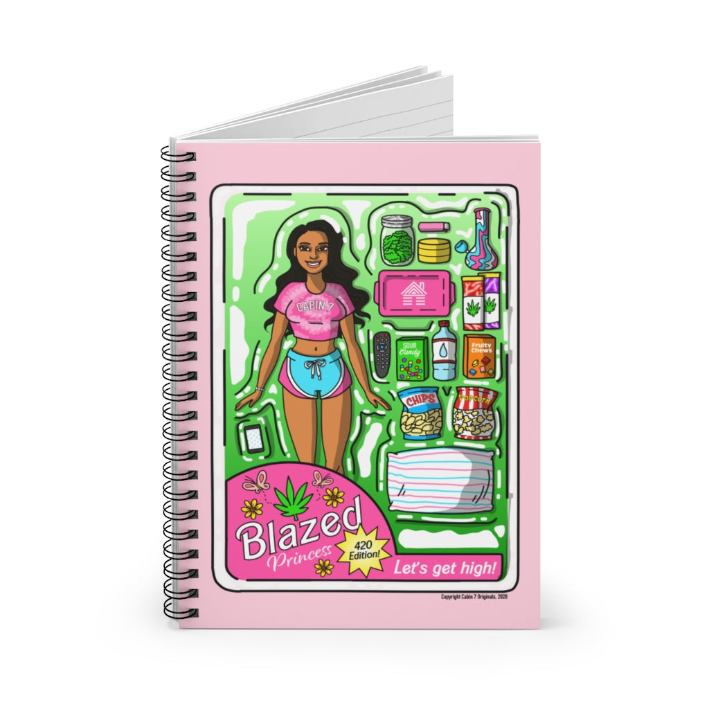 Brown Blazed Princess Spiral Notebook