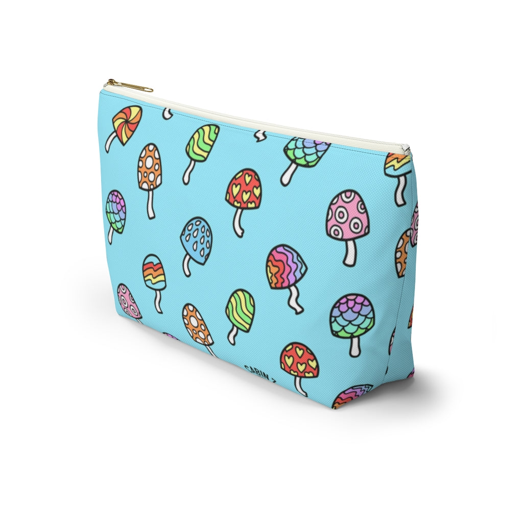Blue Shrooms Zipper Pouch