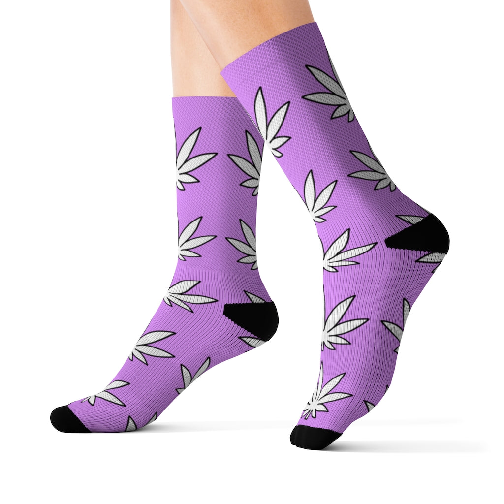 Lil' Leafy Socks - Amethyst