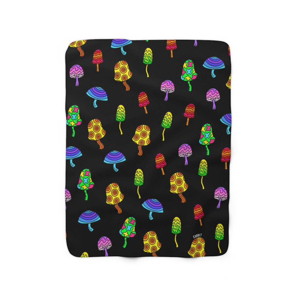 "Shrooms" Sherpa Fleece Blanket