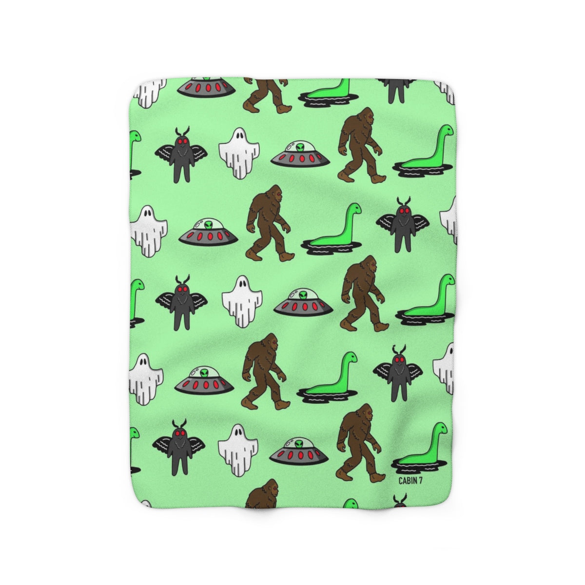 "Cryptids" Sherpa Fleece Blanket