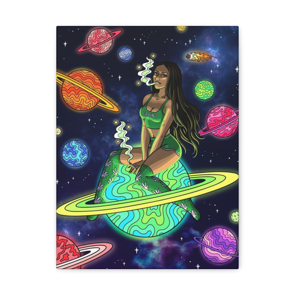 "Space Babe" Canvas Print