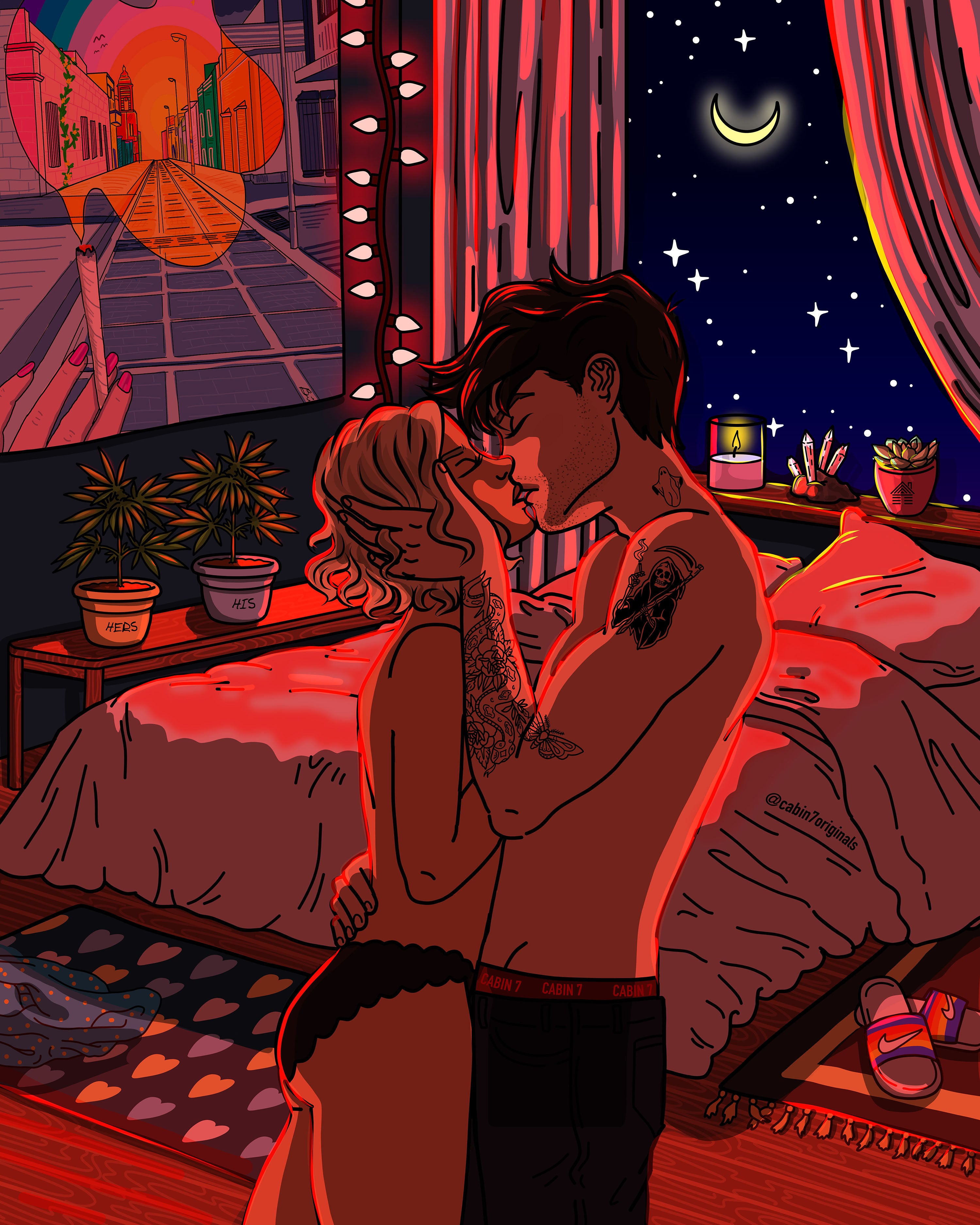 "Crimson Kiss" Poster Print