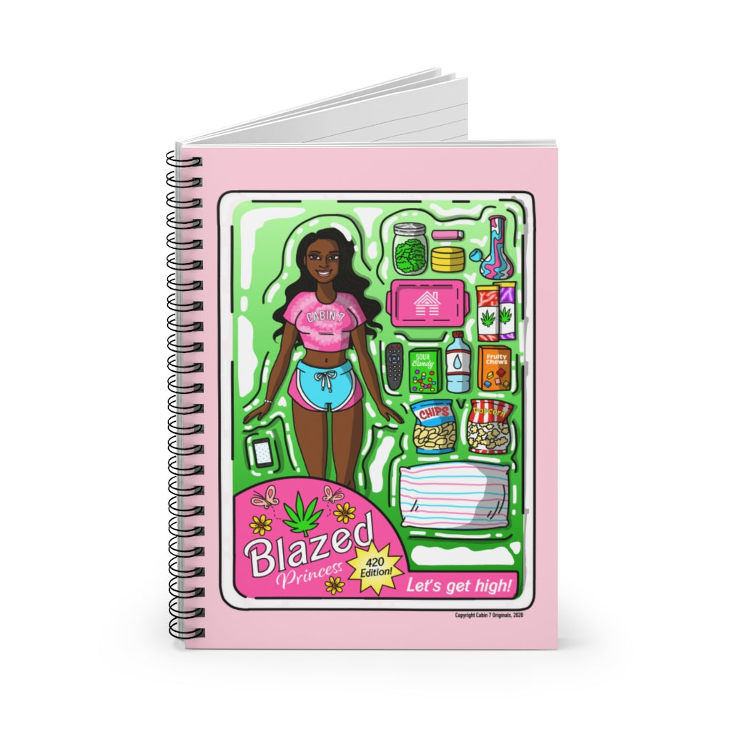 Black Blazed Princess Spiral Notebook