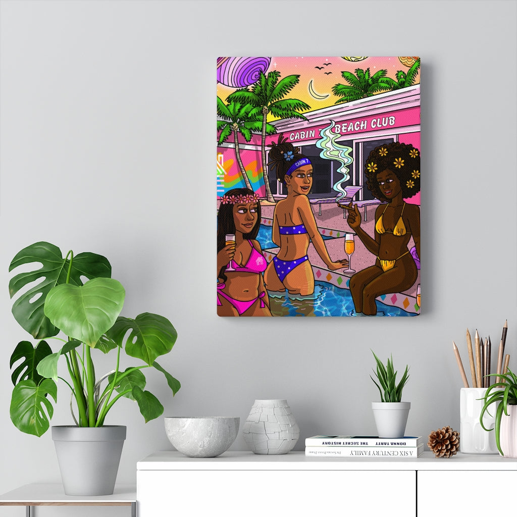 "Beach Club" Canvas Print