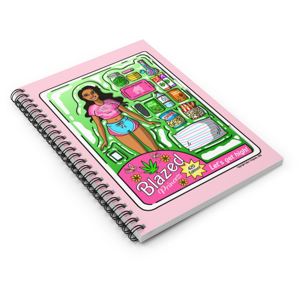 Brown Blazed Princess Spiral Notebook