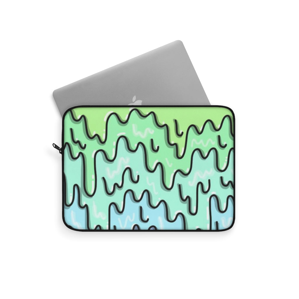 Mint & Aqua Slime Laptop Sleeve