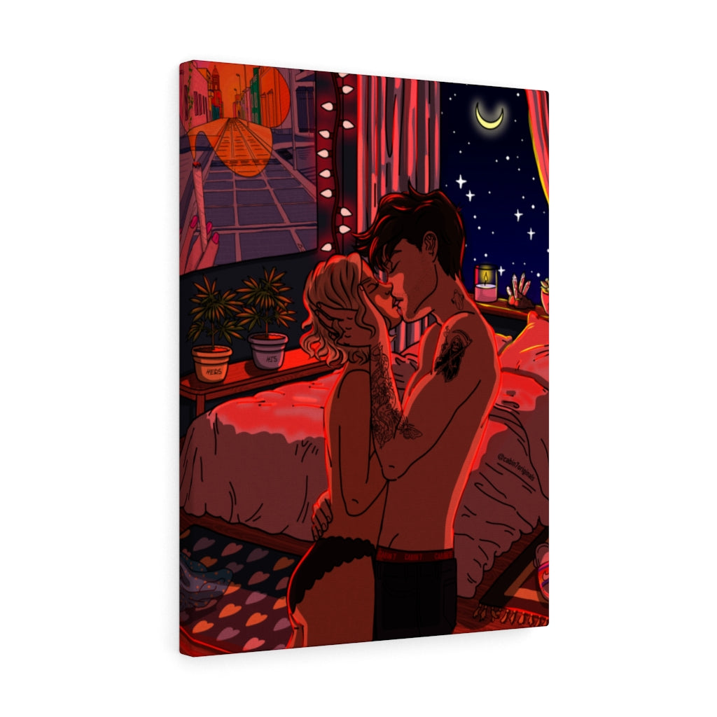 "Crimson Kiss" Canvas Print