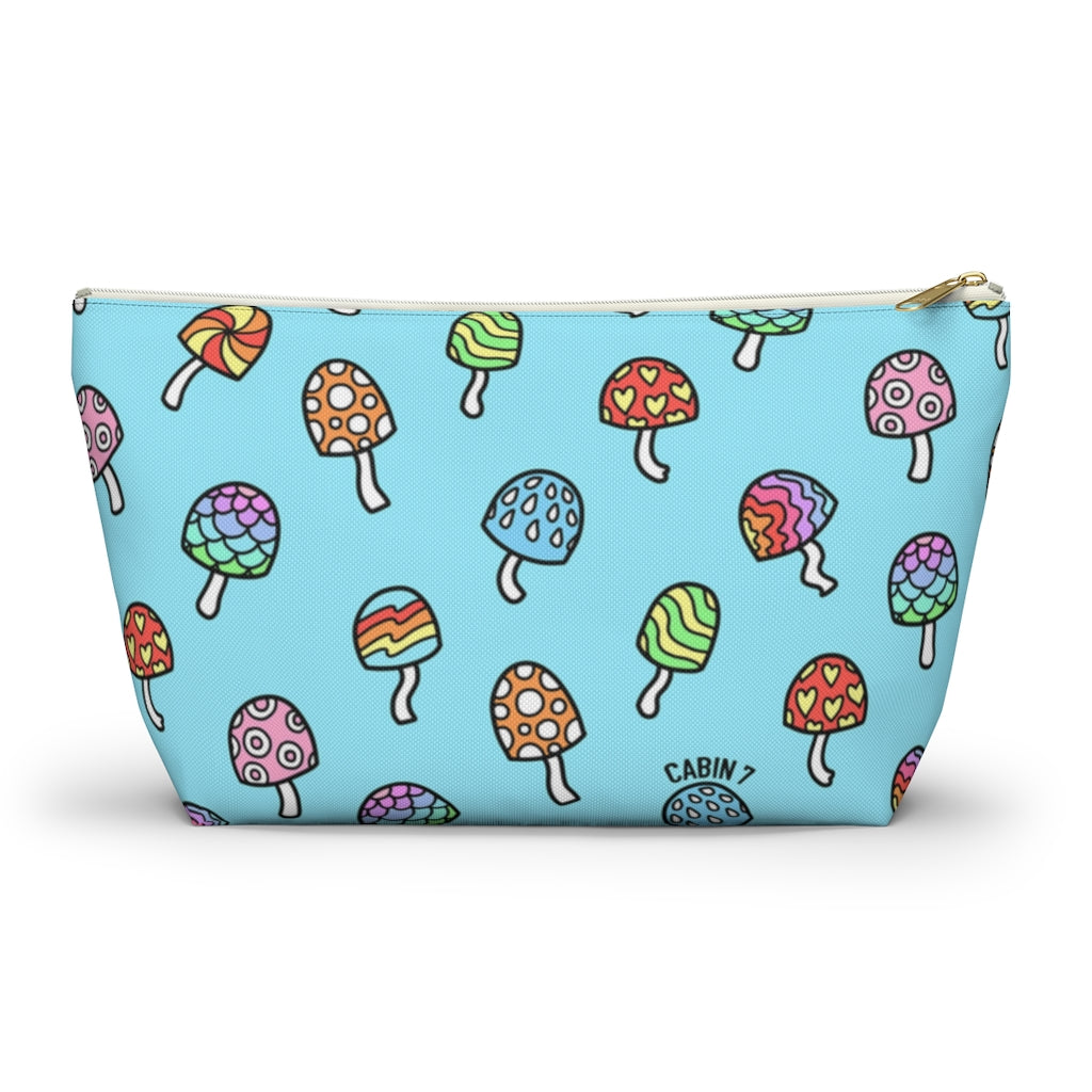 Blue Shrooms Zipper Pouch