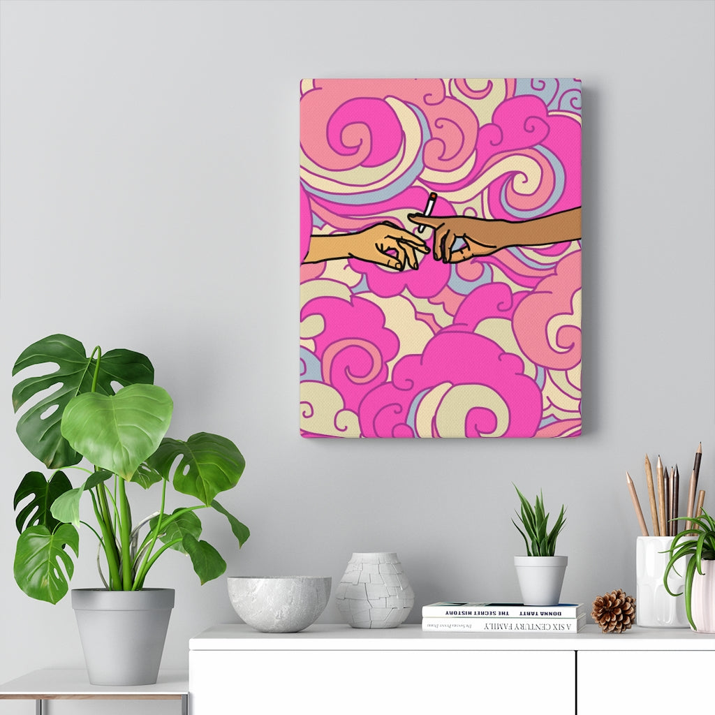 "Joint Custody" (PINK) Canvas Print