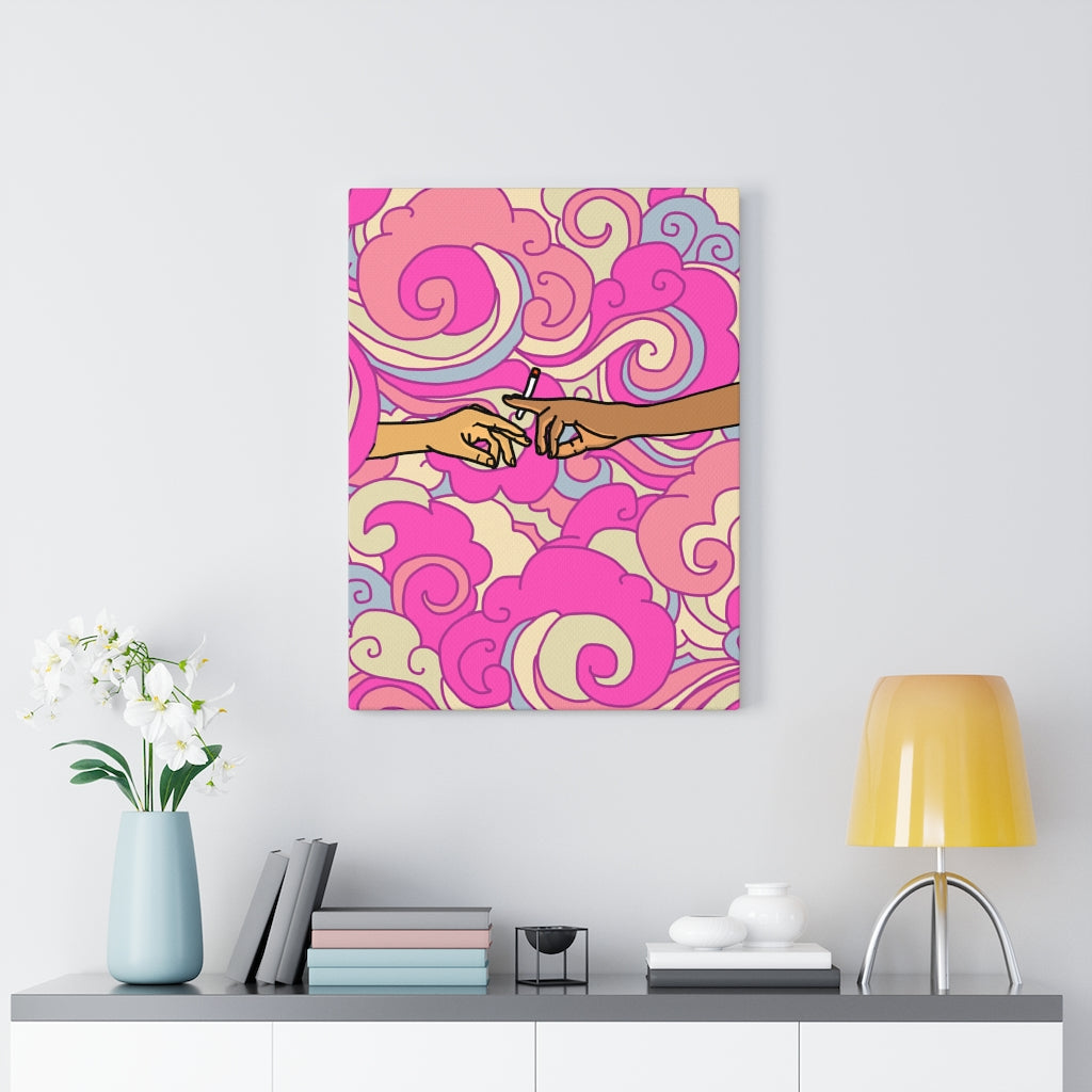 "Joint Custody" (PINK) Canvas Print