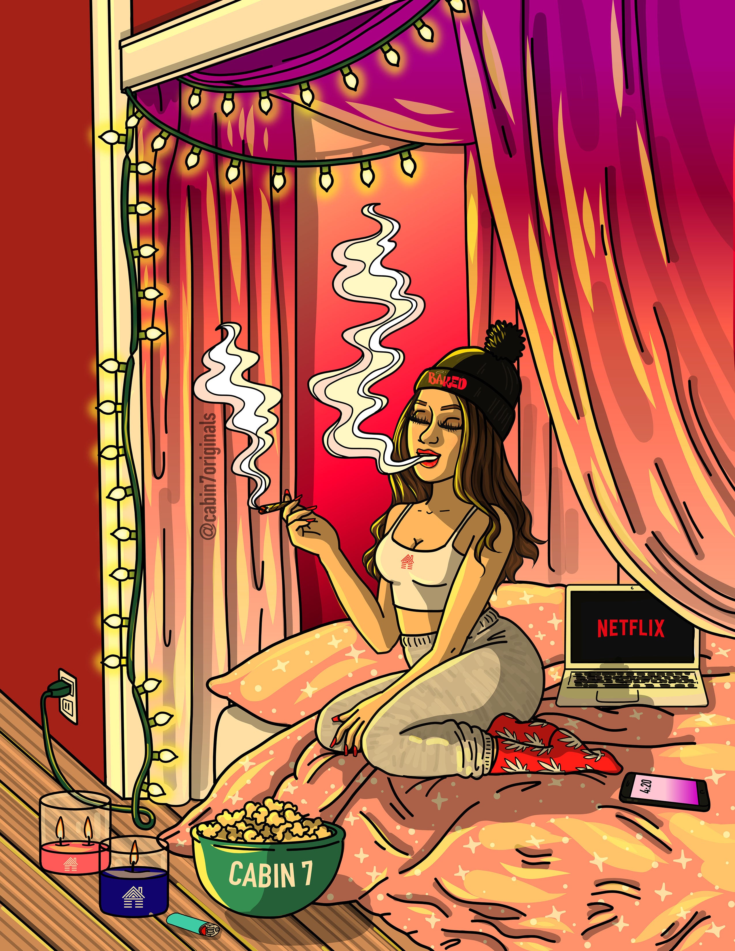 "Cozy Evening" Poster Print