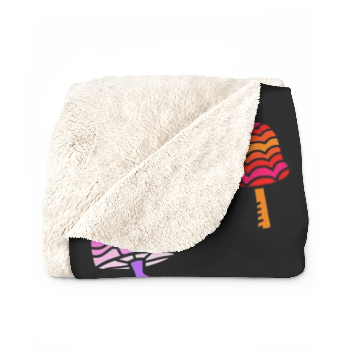 "Shrooms" Sherpa Fleece Blanket