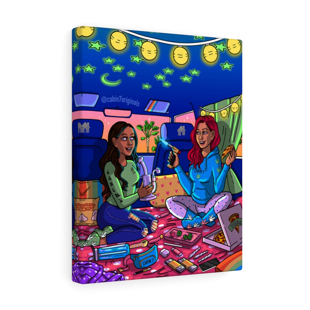 "Pizza & Dabs" Canvas Print