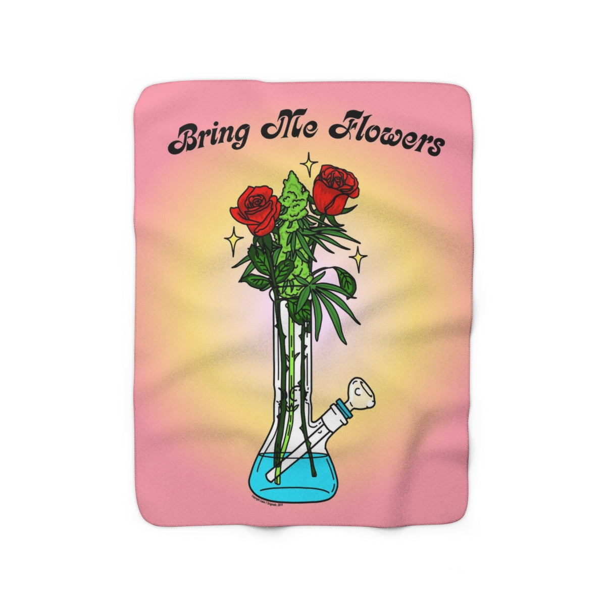 "Bring Me Flowers" Sherpa Fleece Blanket