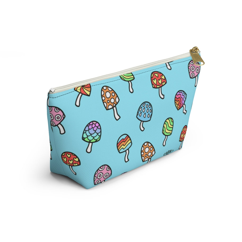 Blue Shrooms Zipper Pouch