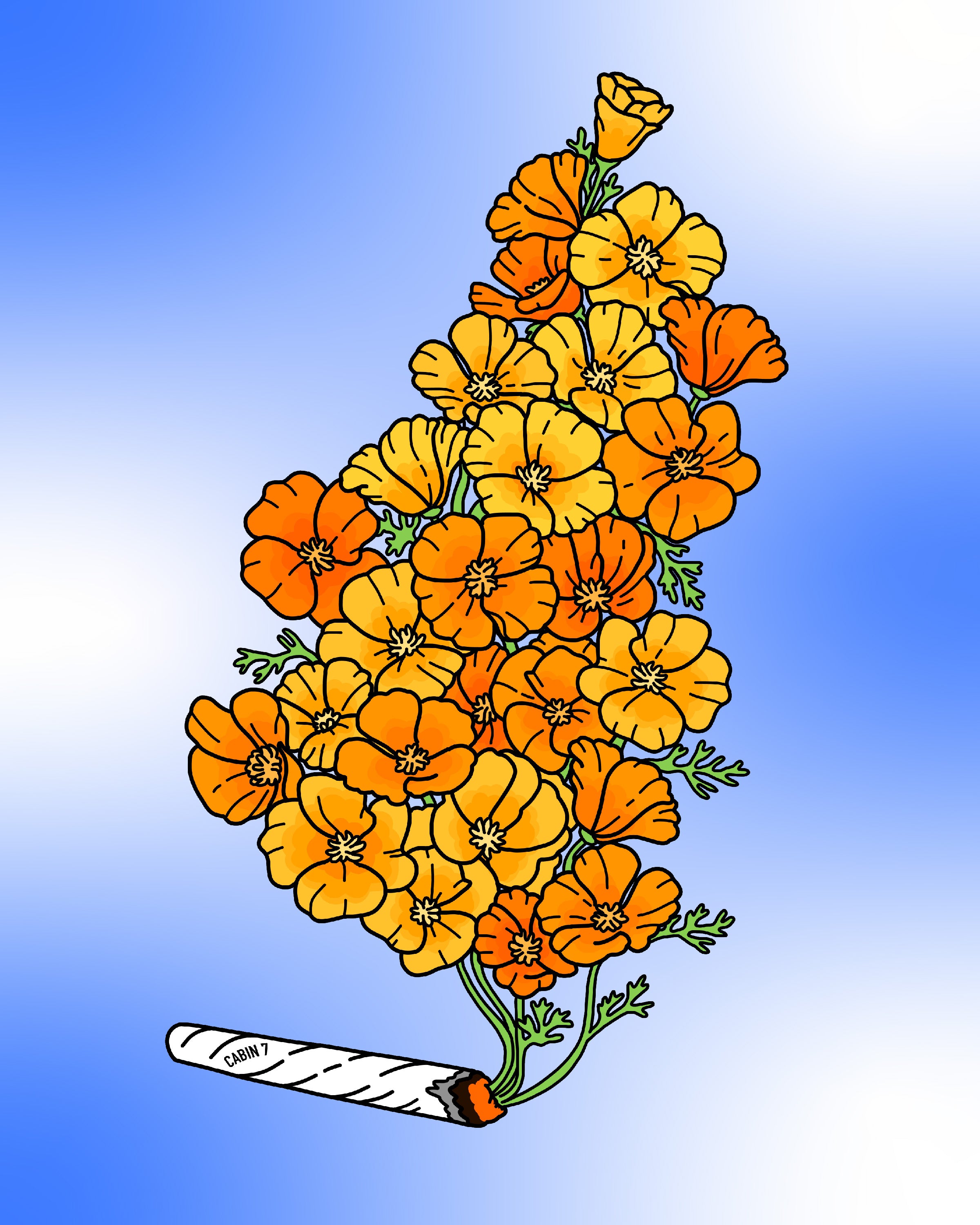 "Golden Poppies" Poster Print