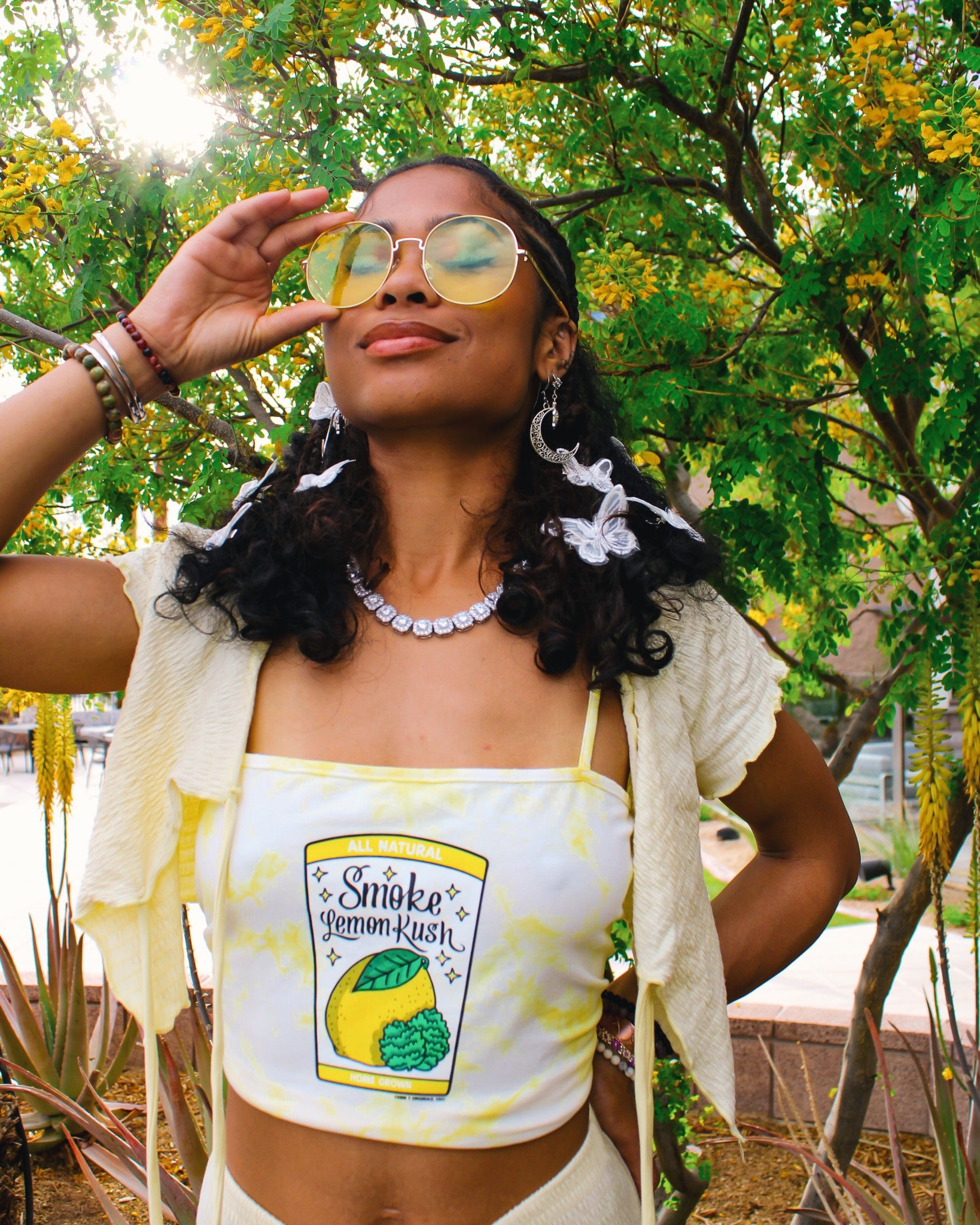 Lemon Kush Cropped Tank Top