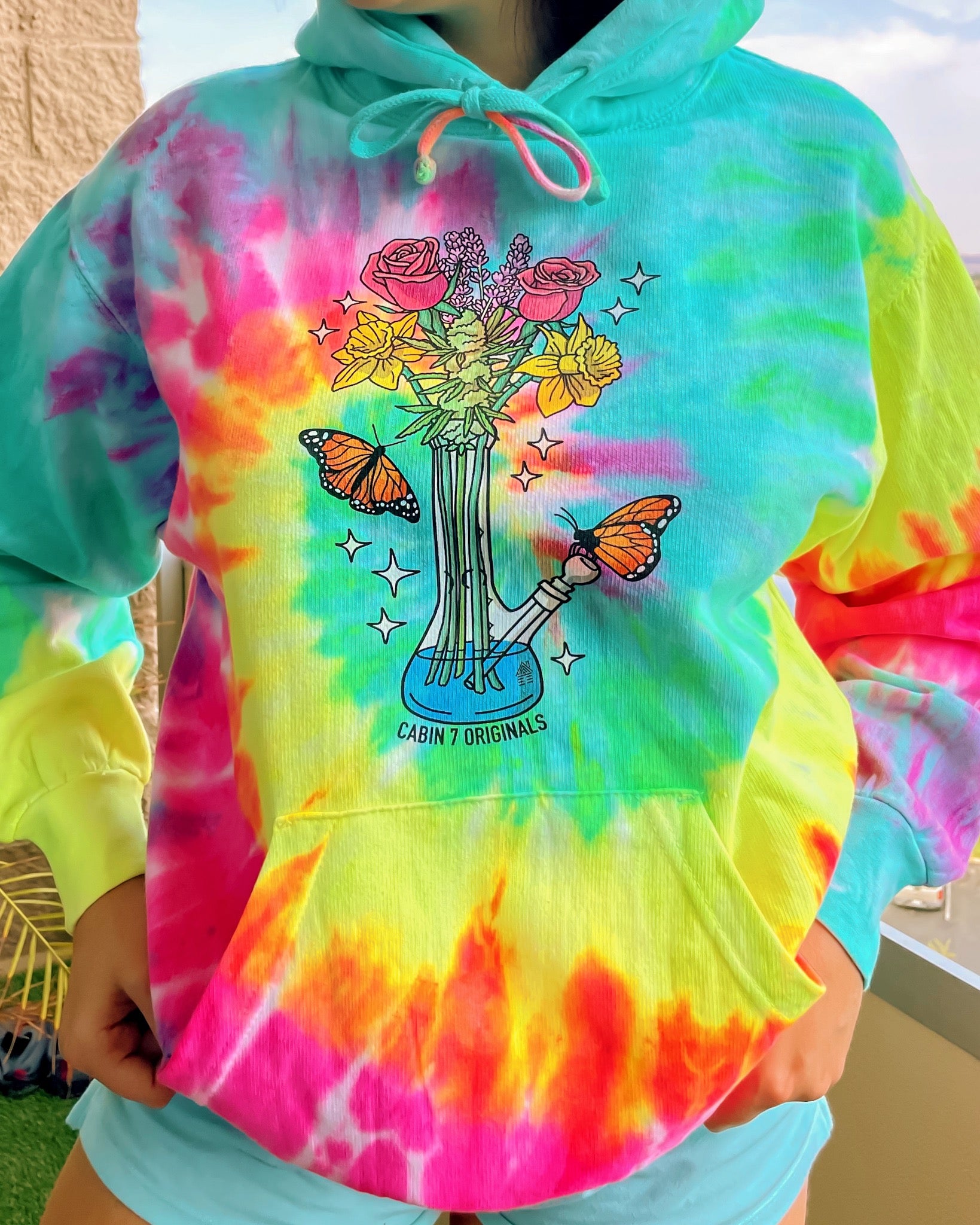Bong Bouquet Tie Dye Hoodie