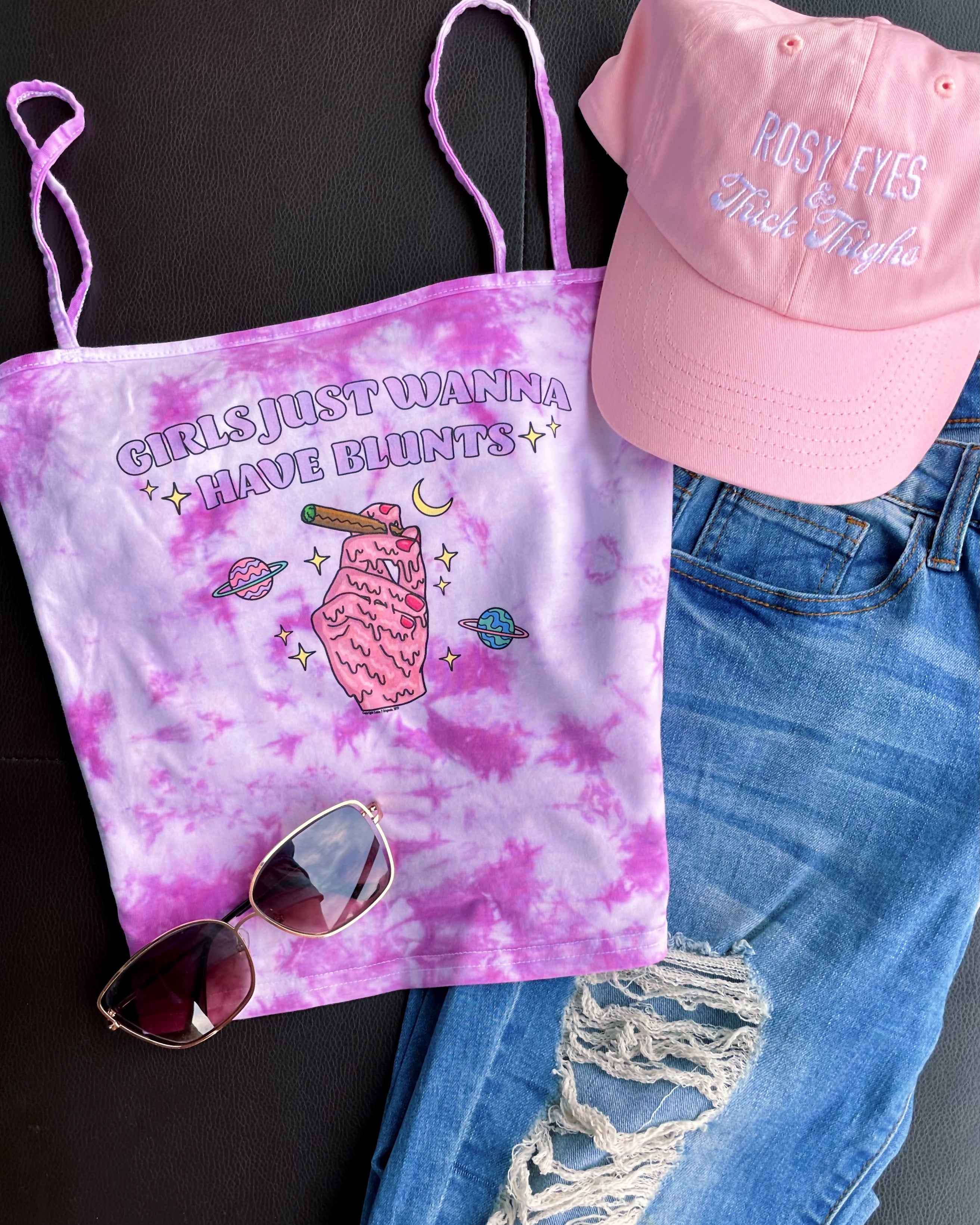 Girls Just Wanna Have Blunts Crop Tank Top