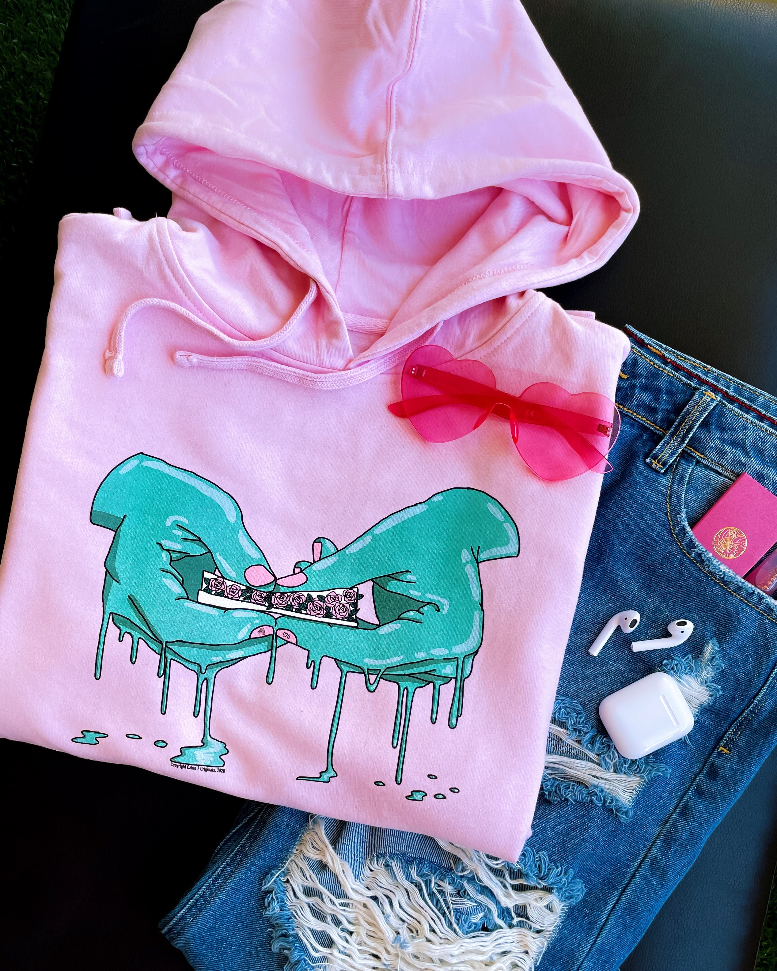 Flower Power Hoodie - "Bubblegum"