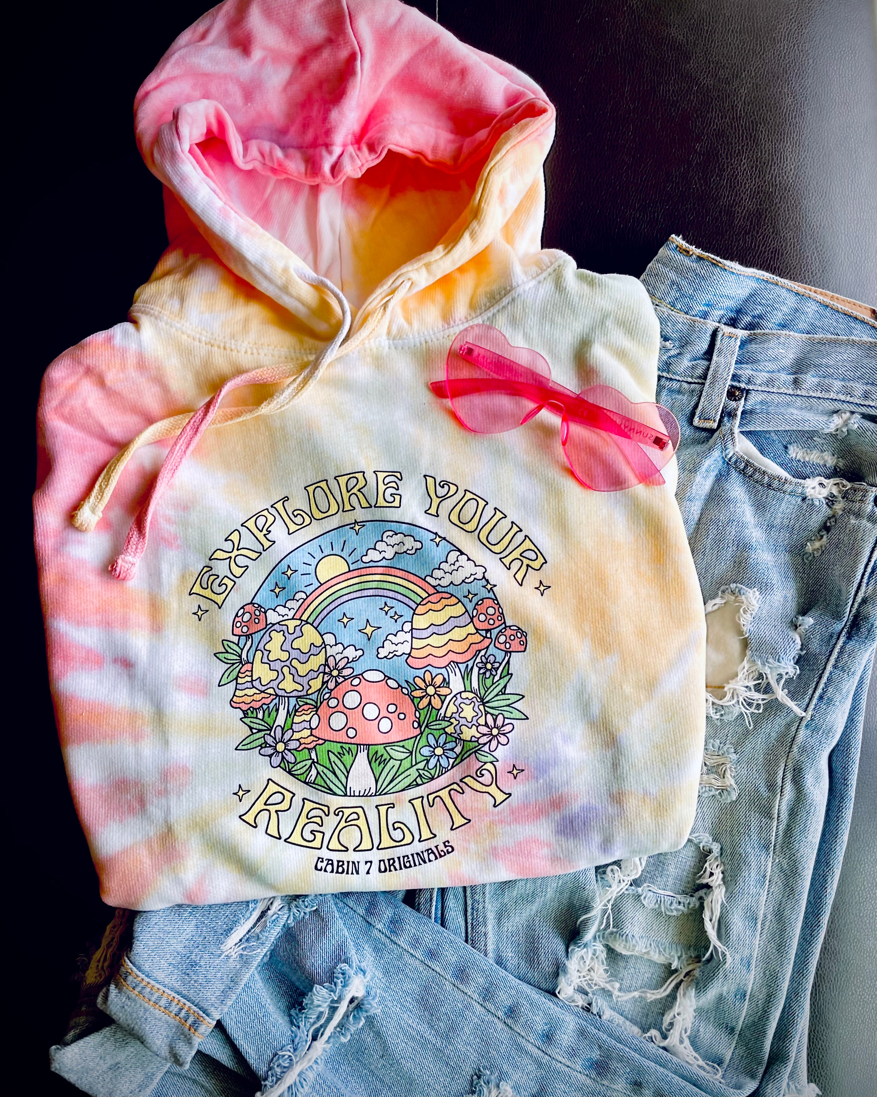 Explore Your Reality Tie Dye Hoodie