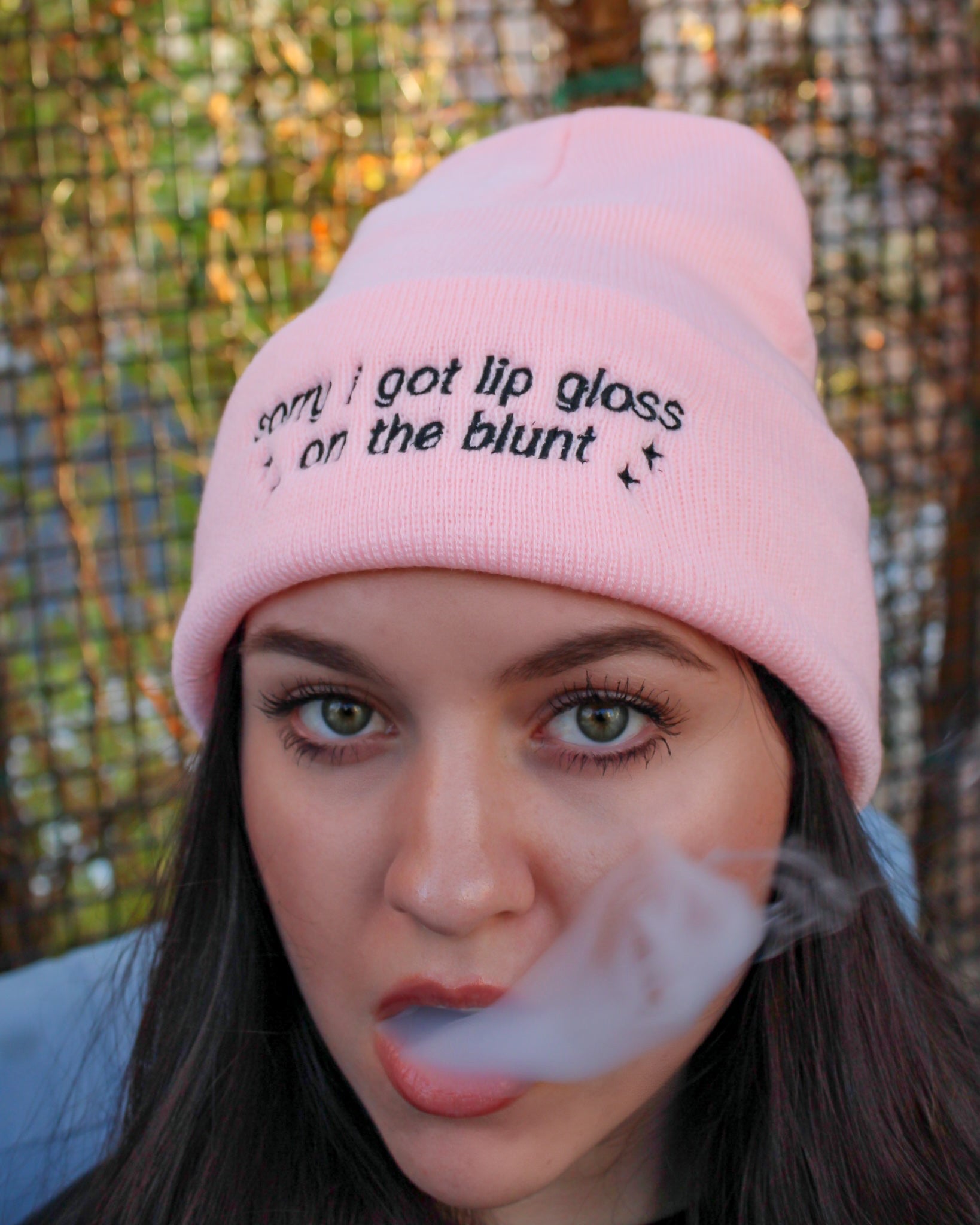 Lip Gloss on the Blunt Beanie