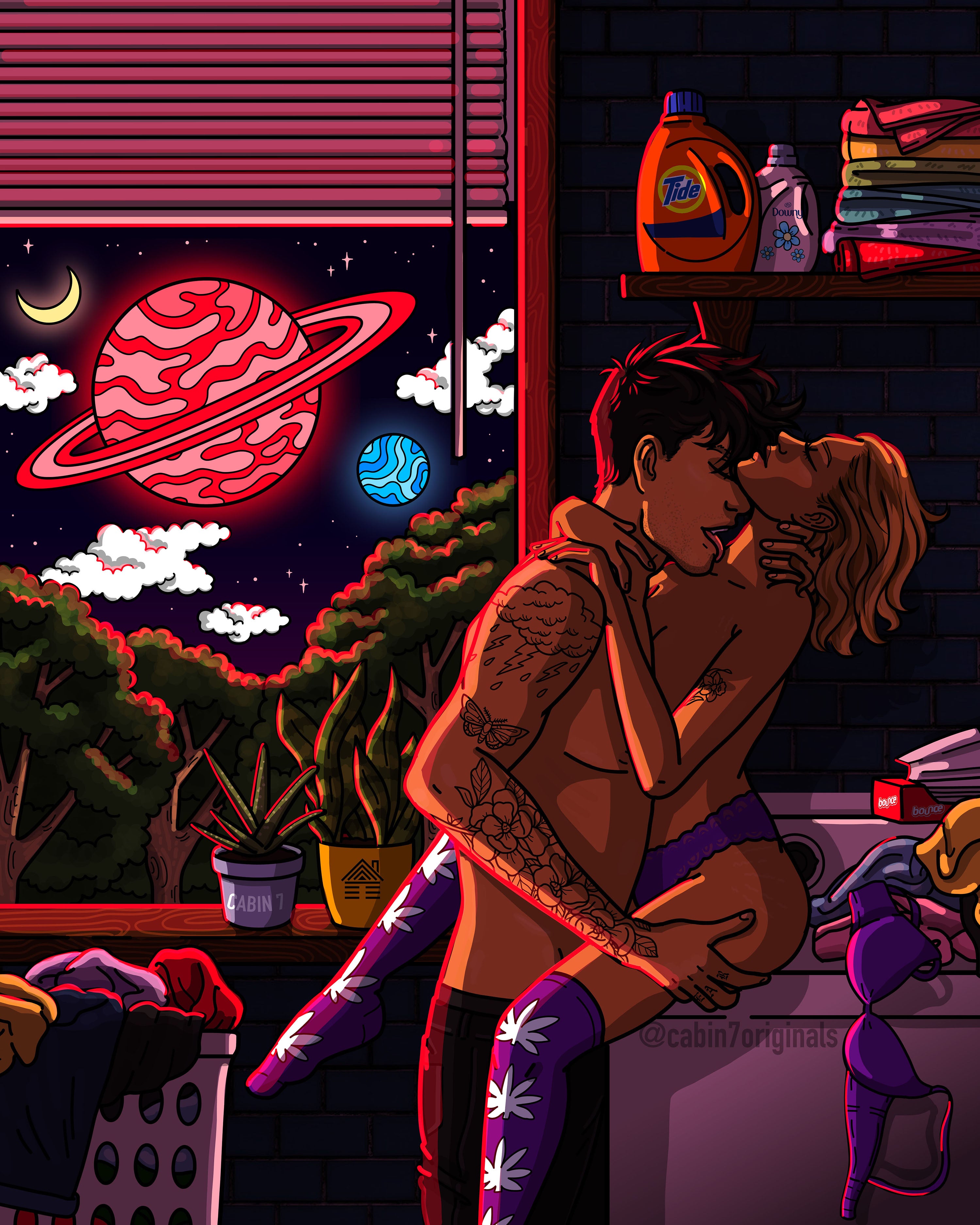 "Doing Laundry" Poster Print