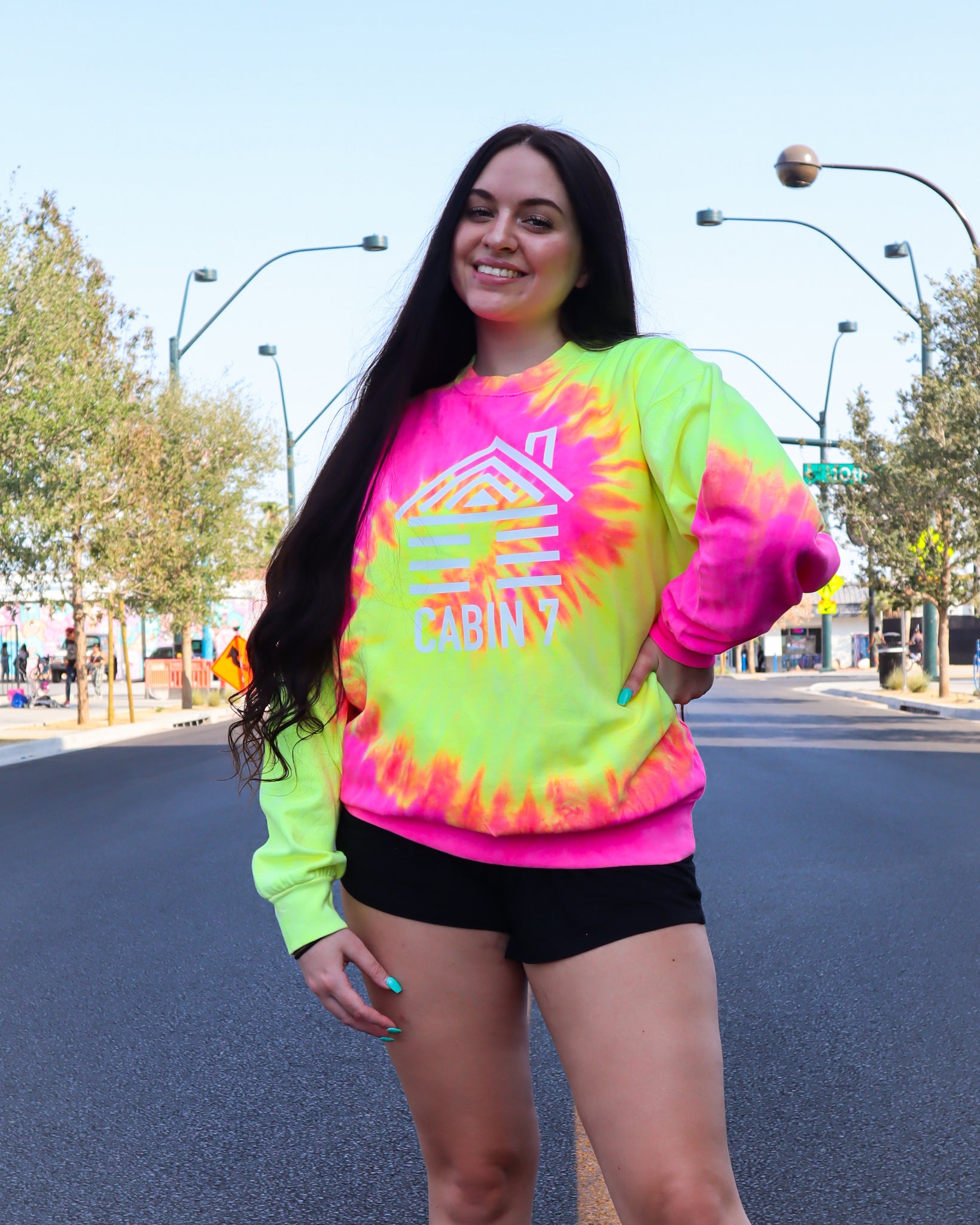 Cabin Logo Tie Dye Sweatshirt