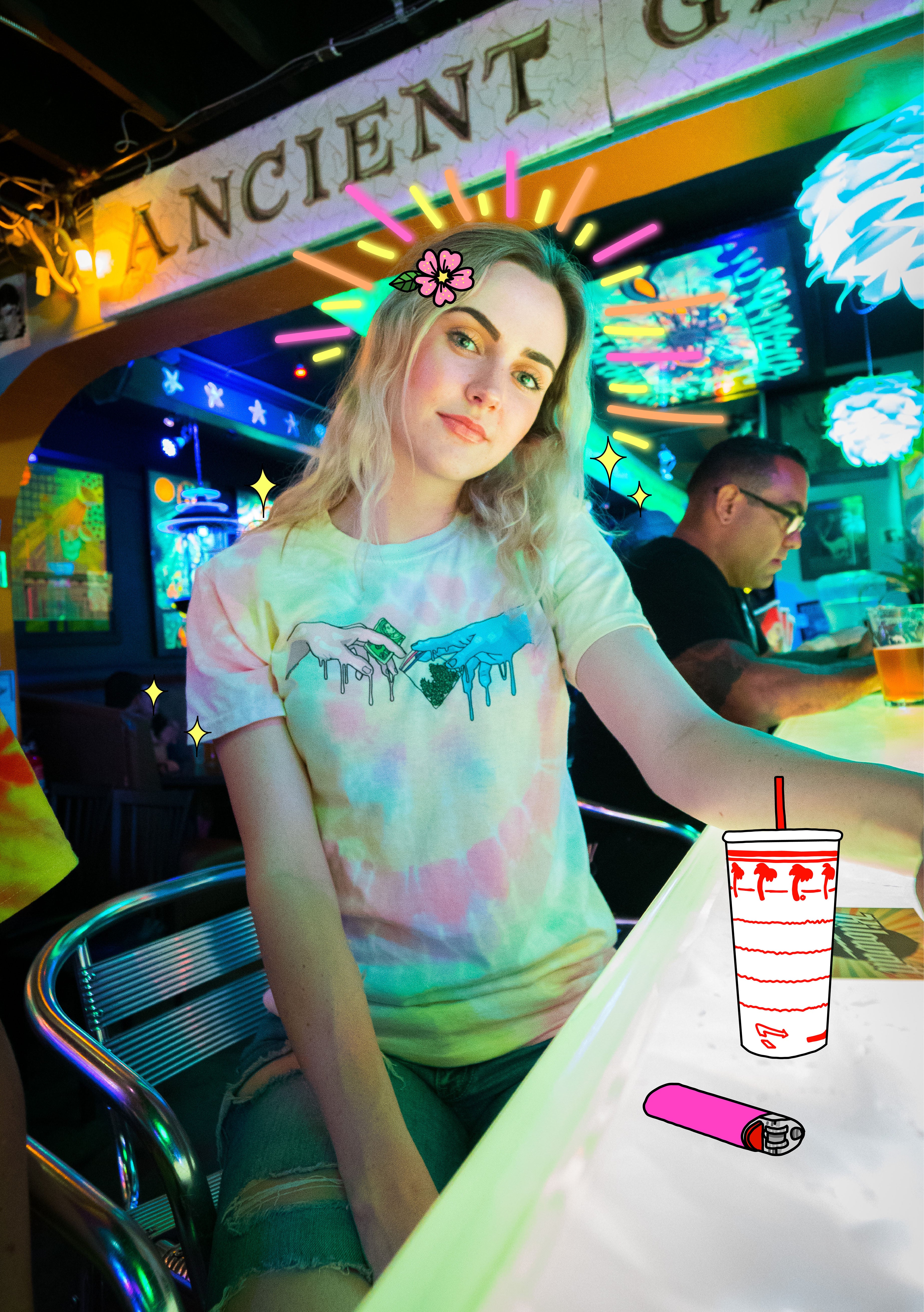 Michelangelo's Mary Tie Dye T-Shirt