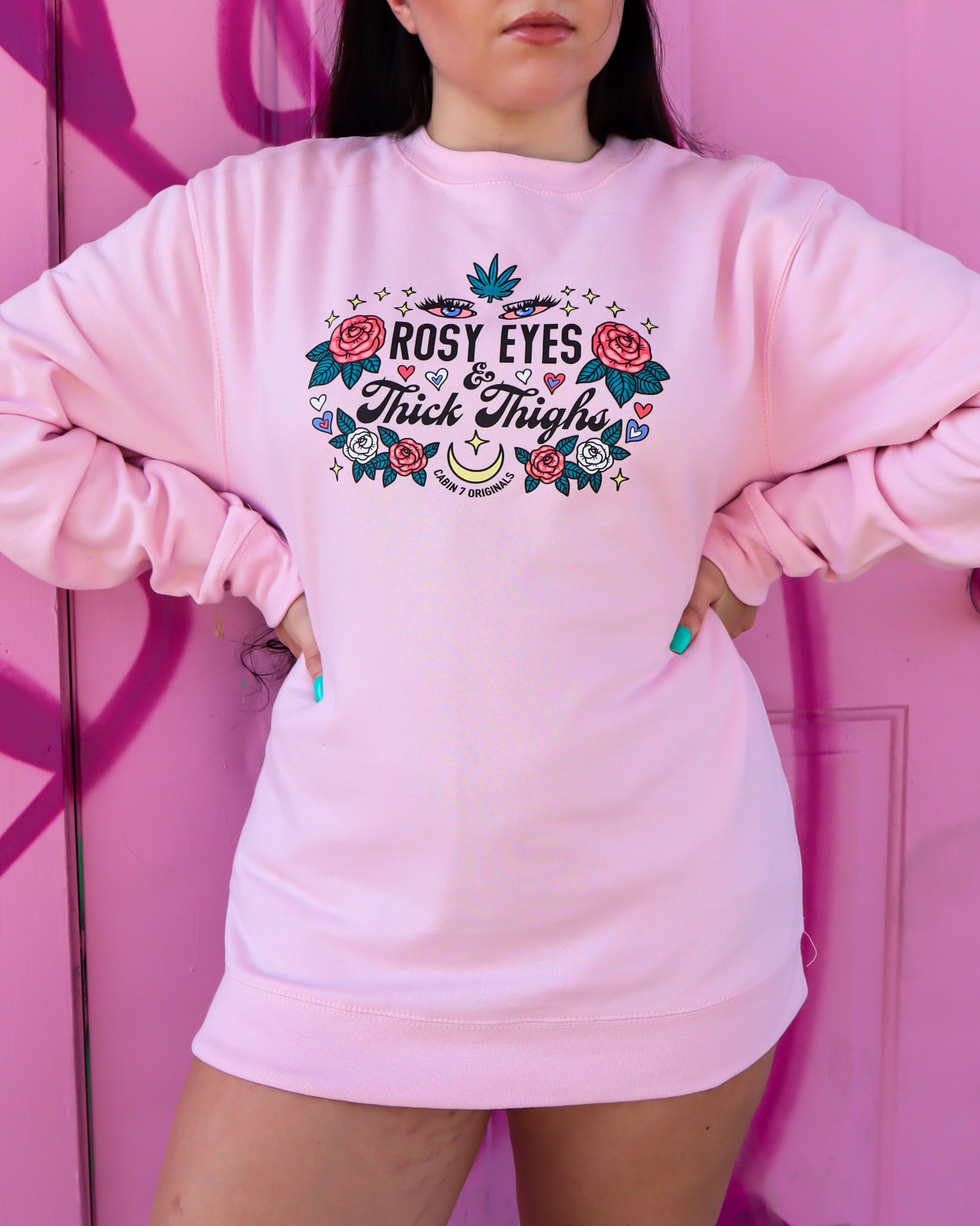 Rosy Eyes & Thick Thighs Sweatshirt