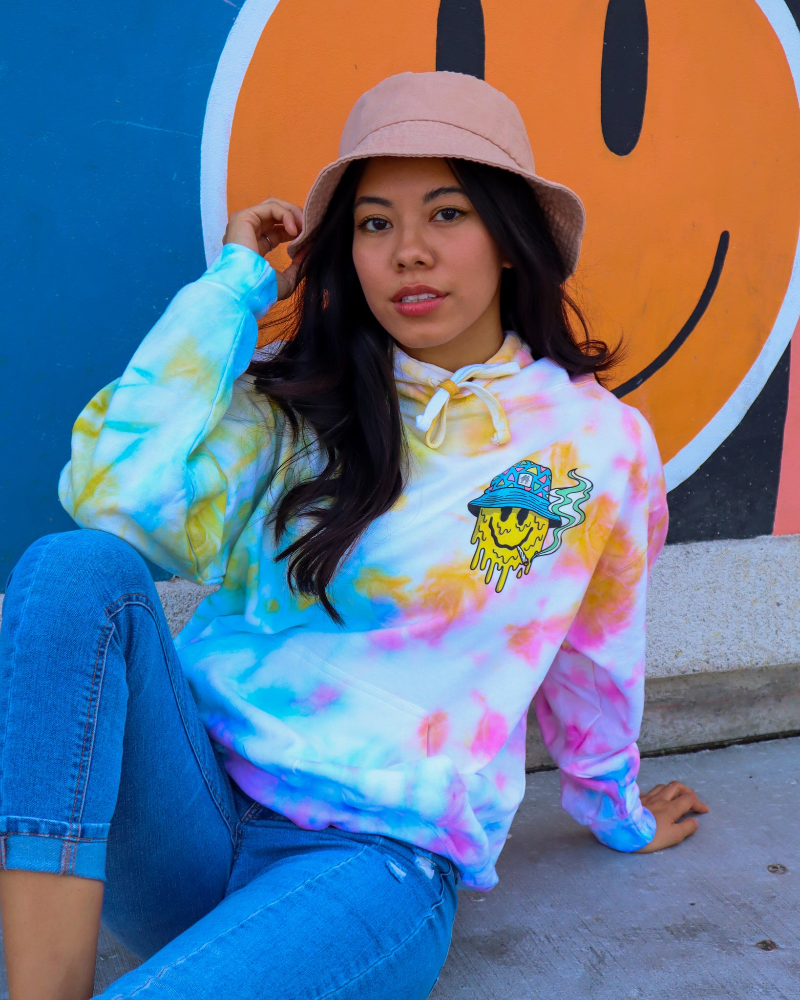 Stoney Smiley Tie Dye Hoodie