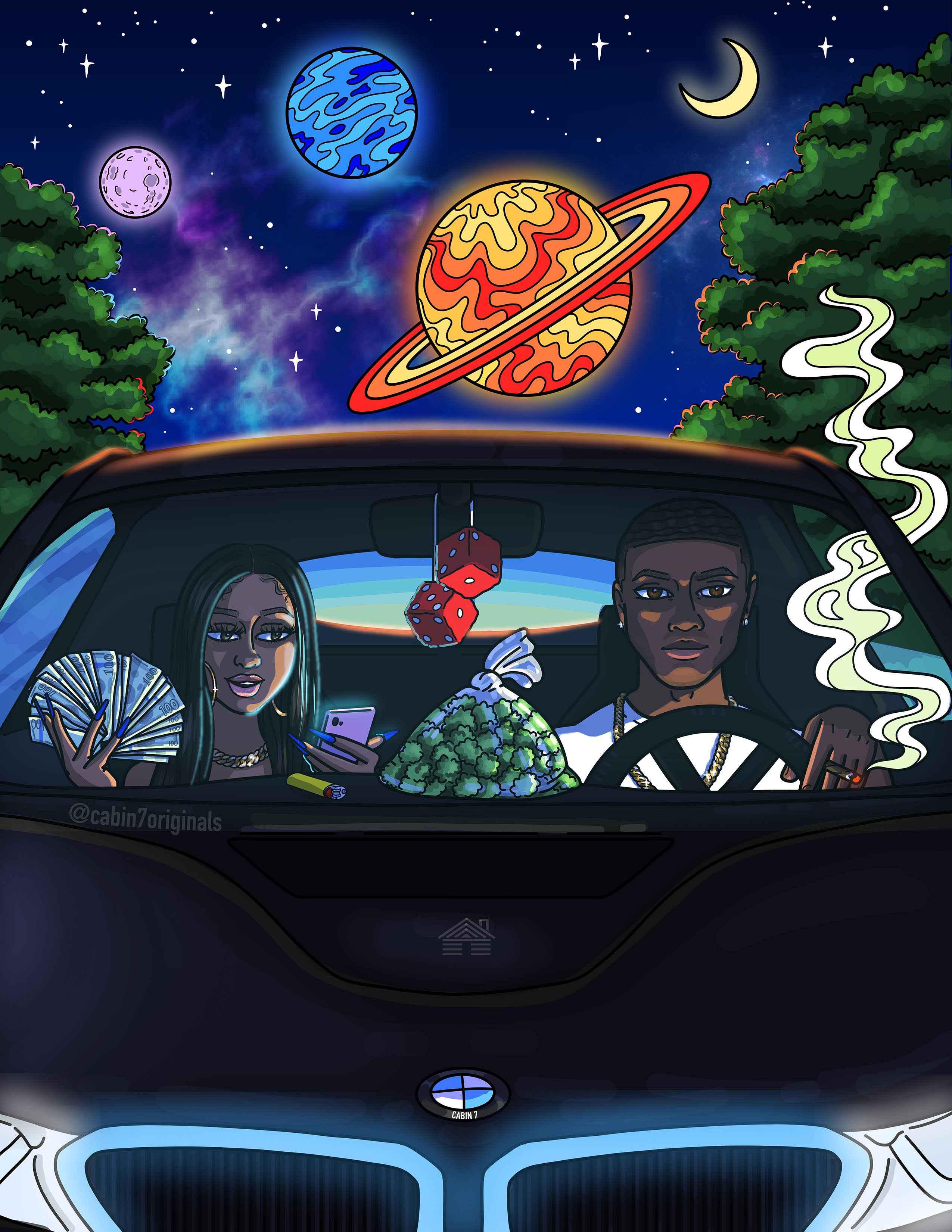 "Space Cruise" Poster Print