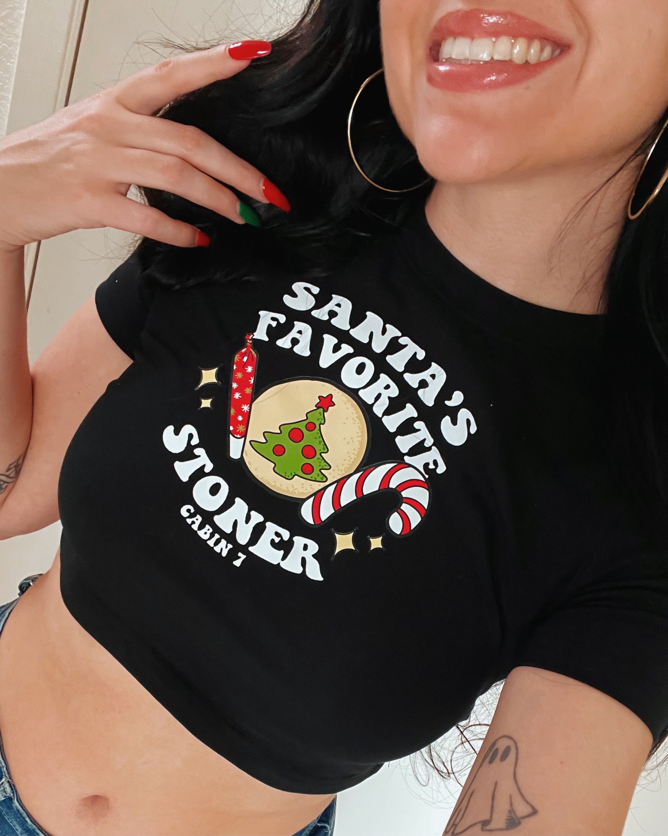 Santa's Favorite Stoner Crop Top