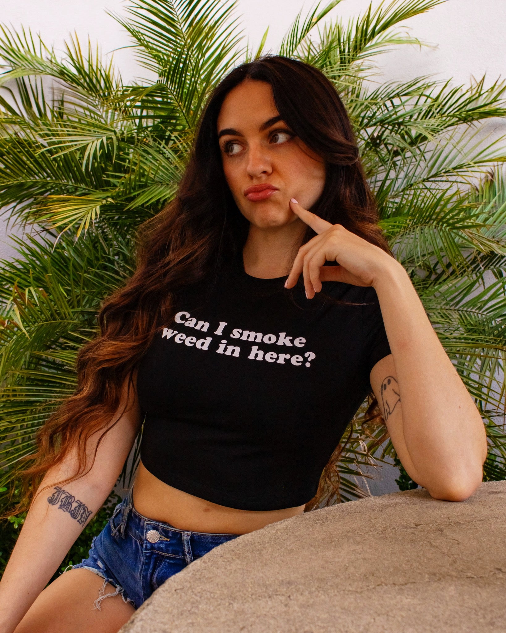 Can I Smoke Weed In Here? Crop Top