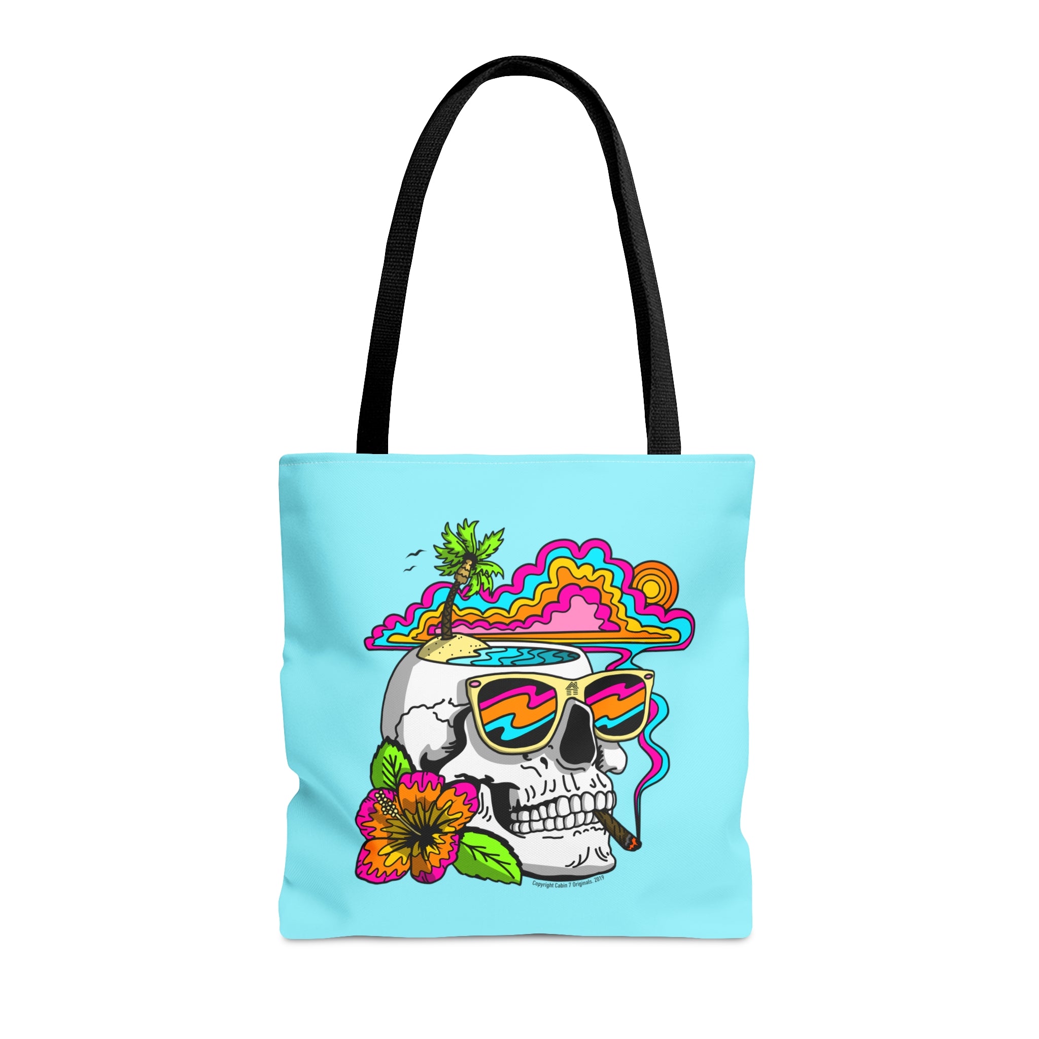 Summertime Skull Tote Bag