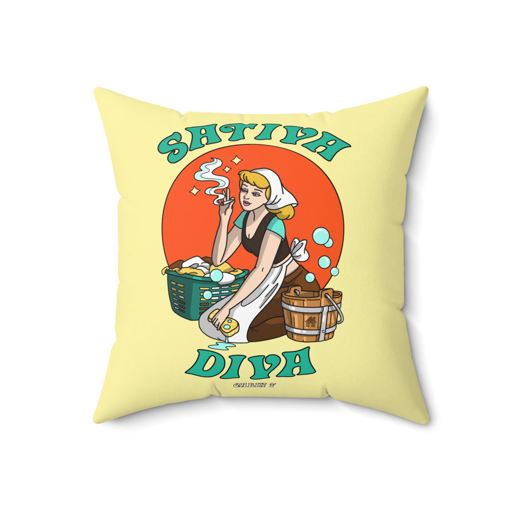 Sativa Diva Throw Pillow