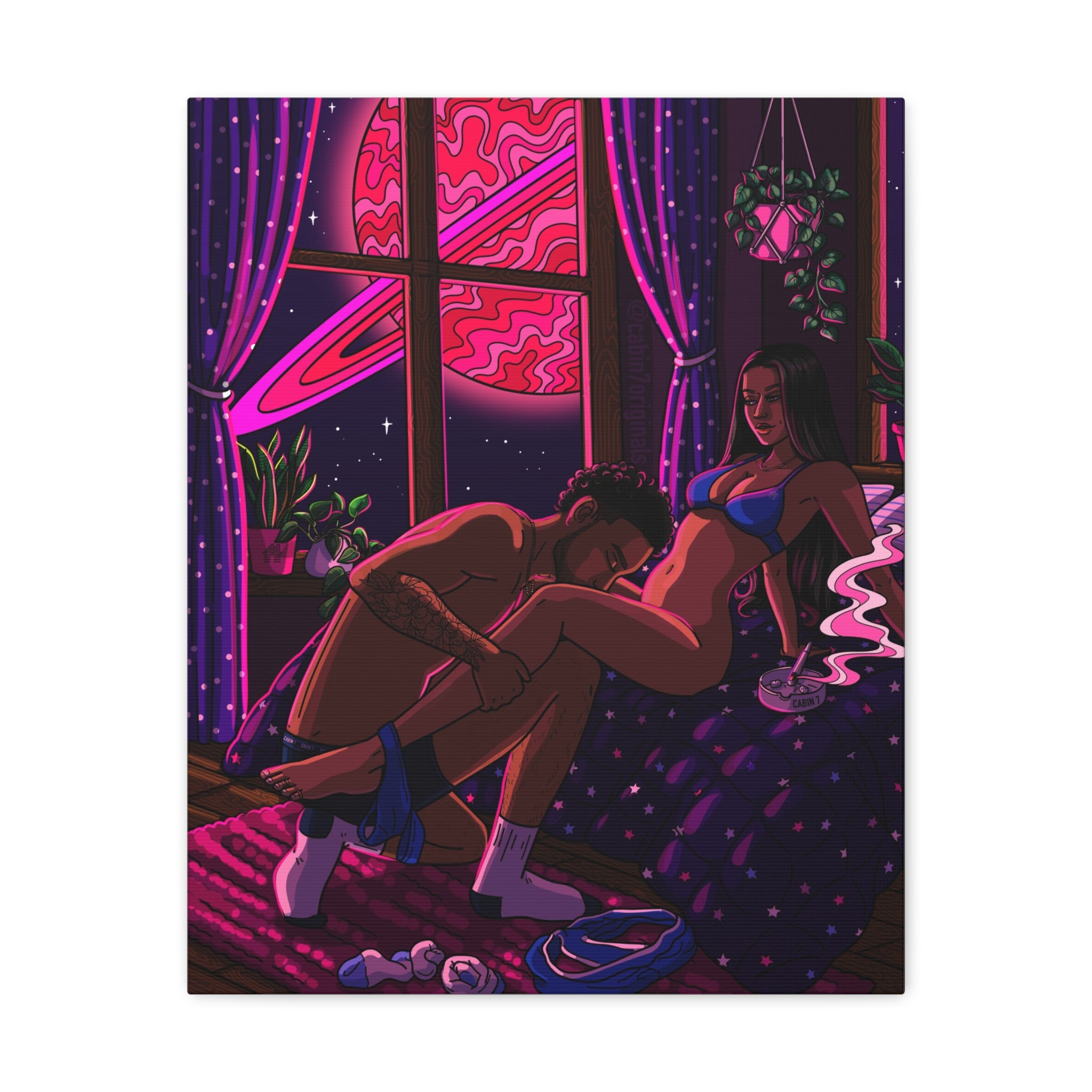 "Fuschia Fire" Canvas Print