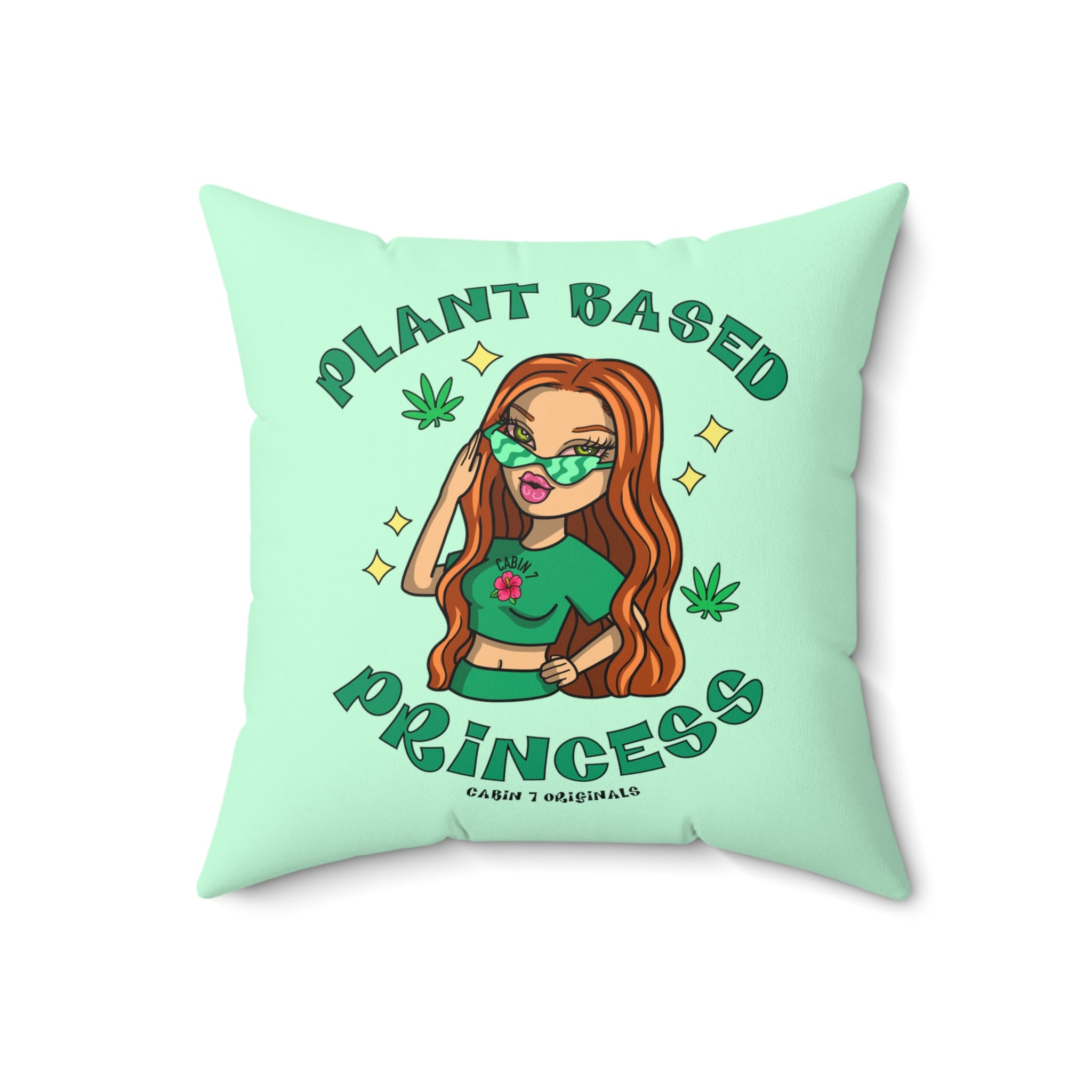 Plant Based Princess Throw Pillow
