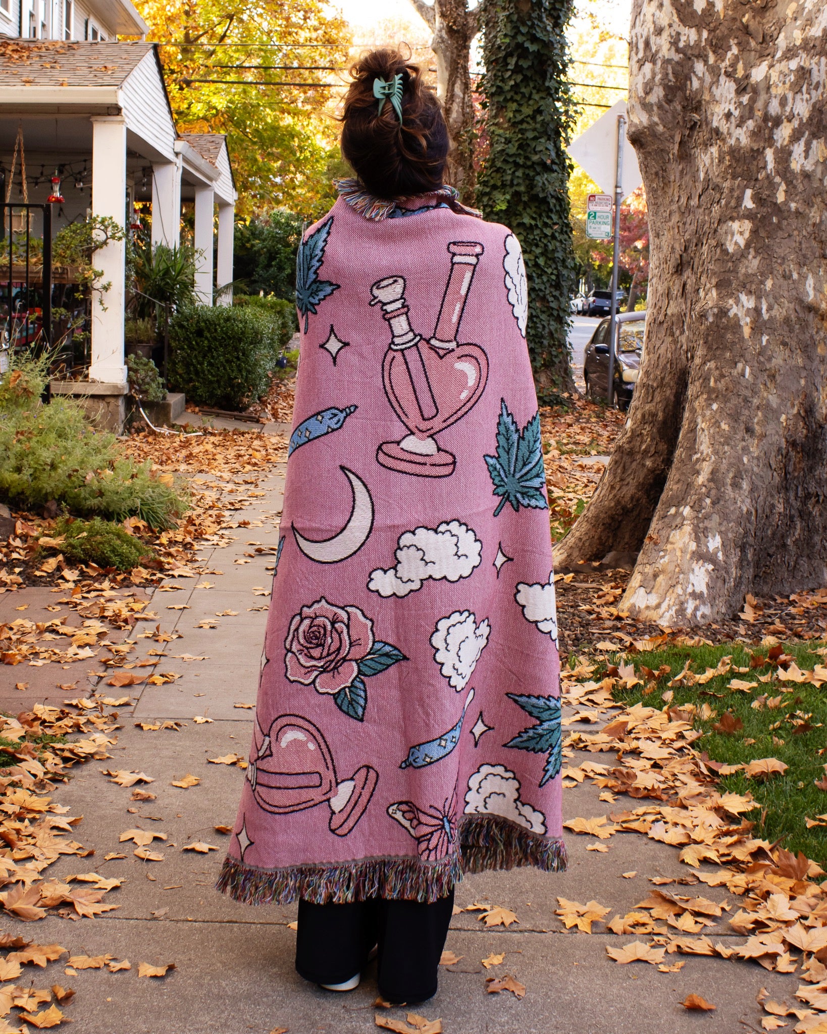 Rosy Dreams Woven Blanket