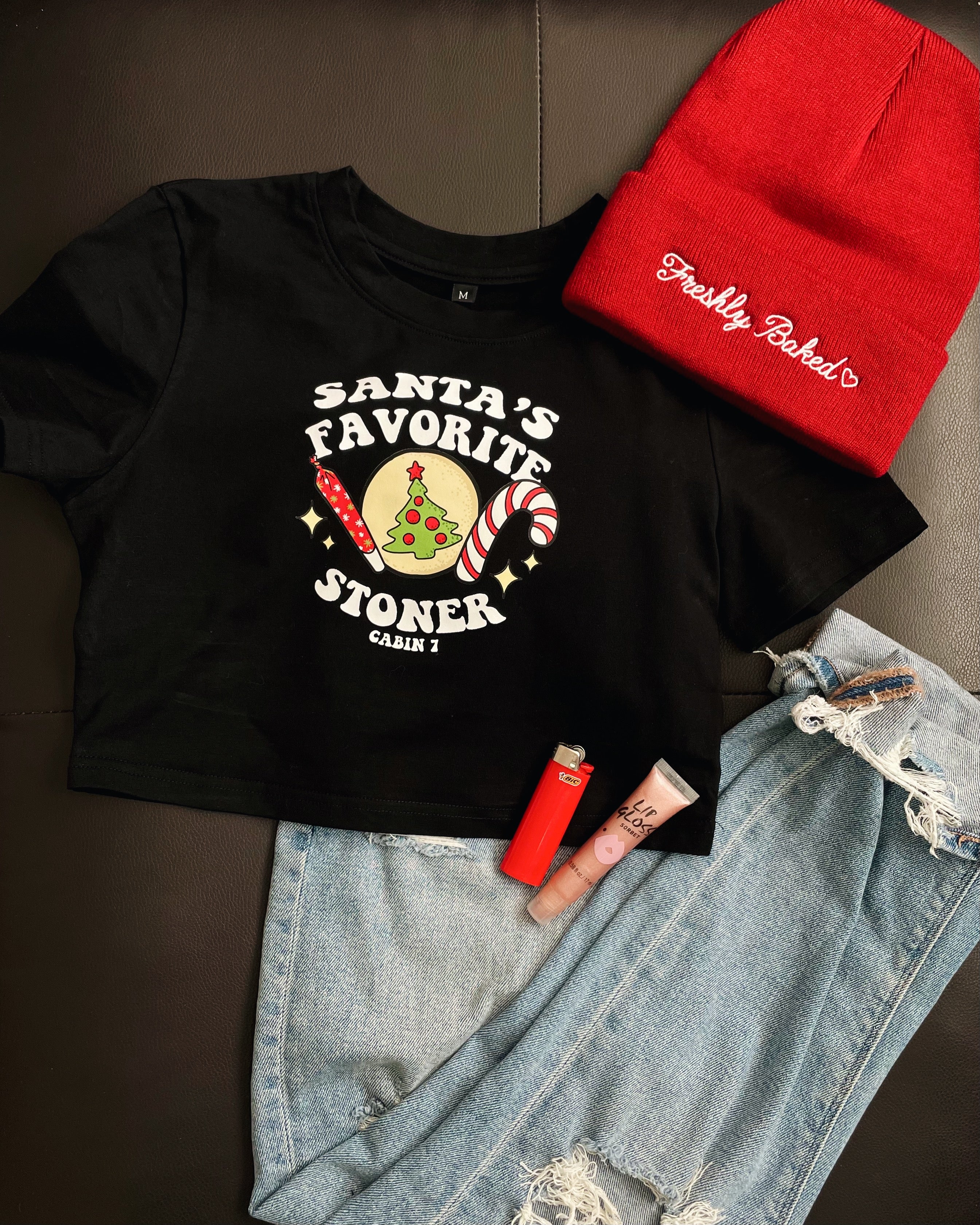 Santa's Favorite Stoner Crop Top
