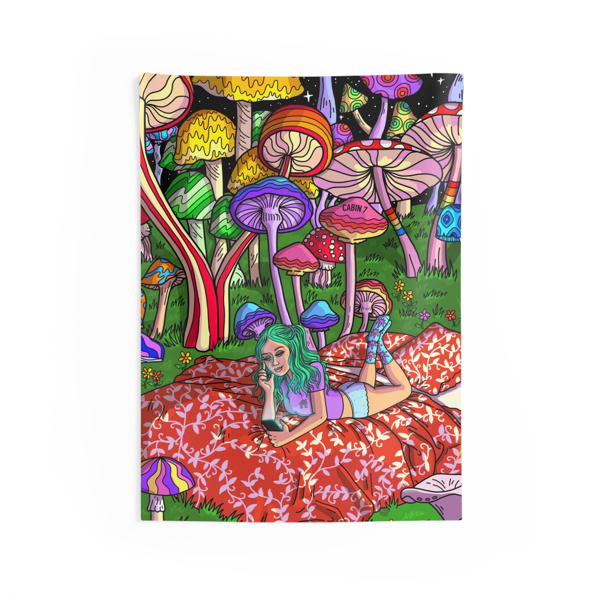 "Mushroom Forest" Wall Tapestry