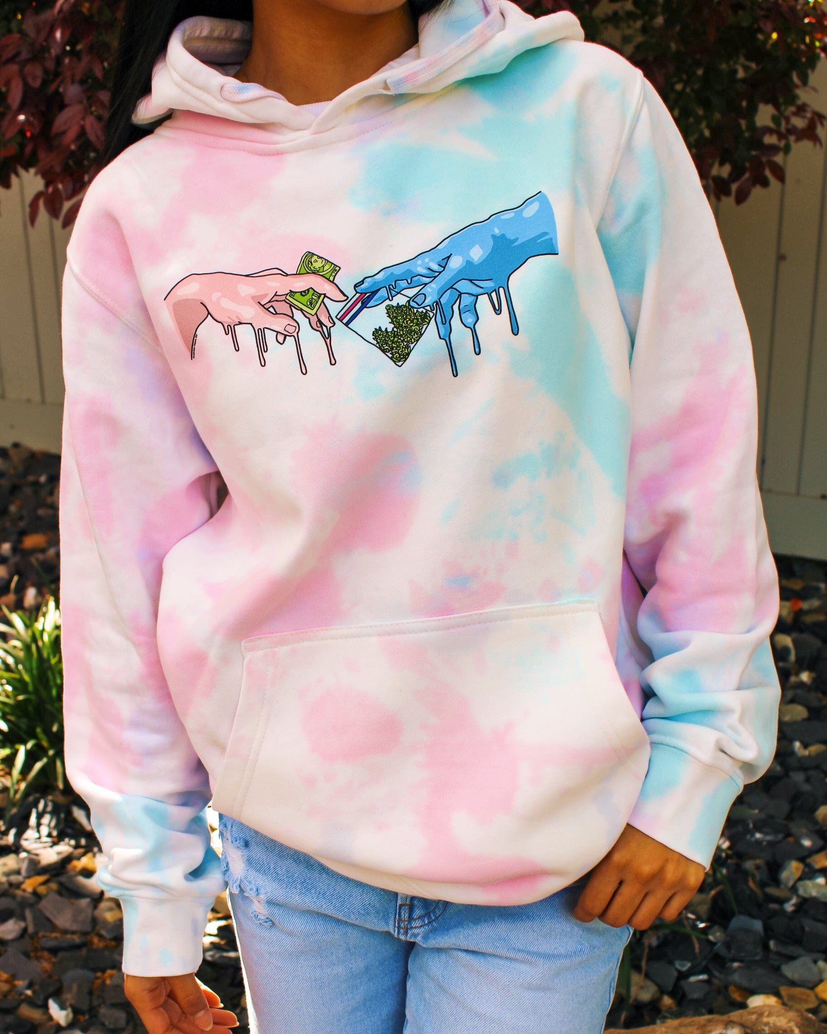 Michelangelo's Mary Tie Dye Hoodie