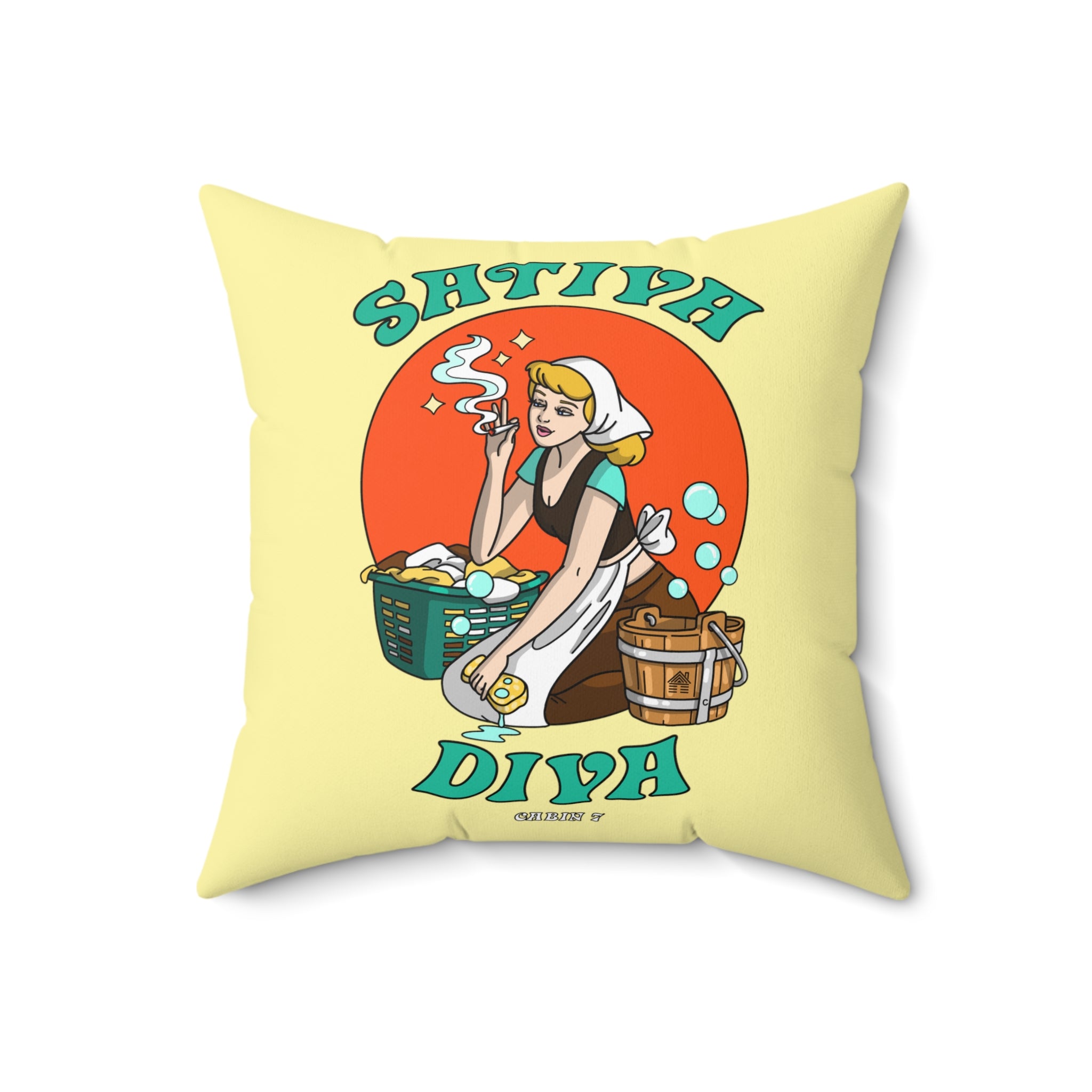 Sativa Diva Throw Pillow